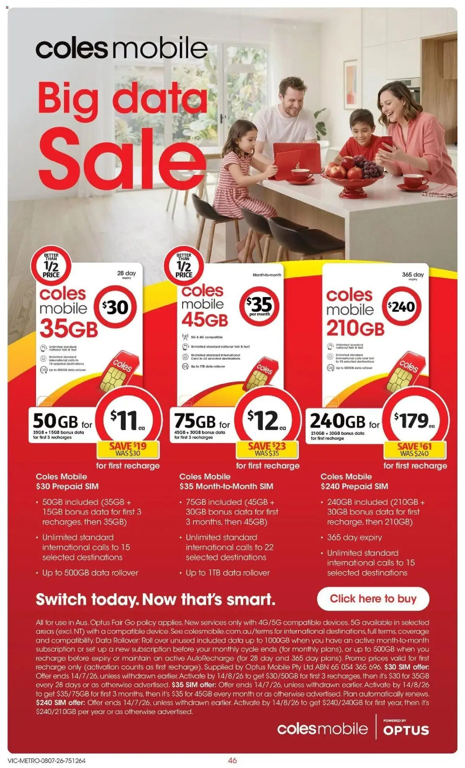 Coles catalogue - valid from 07/07/2026 | Page: 46 | Products: Mobile