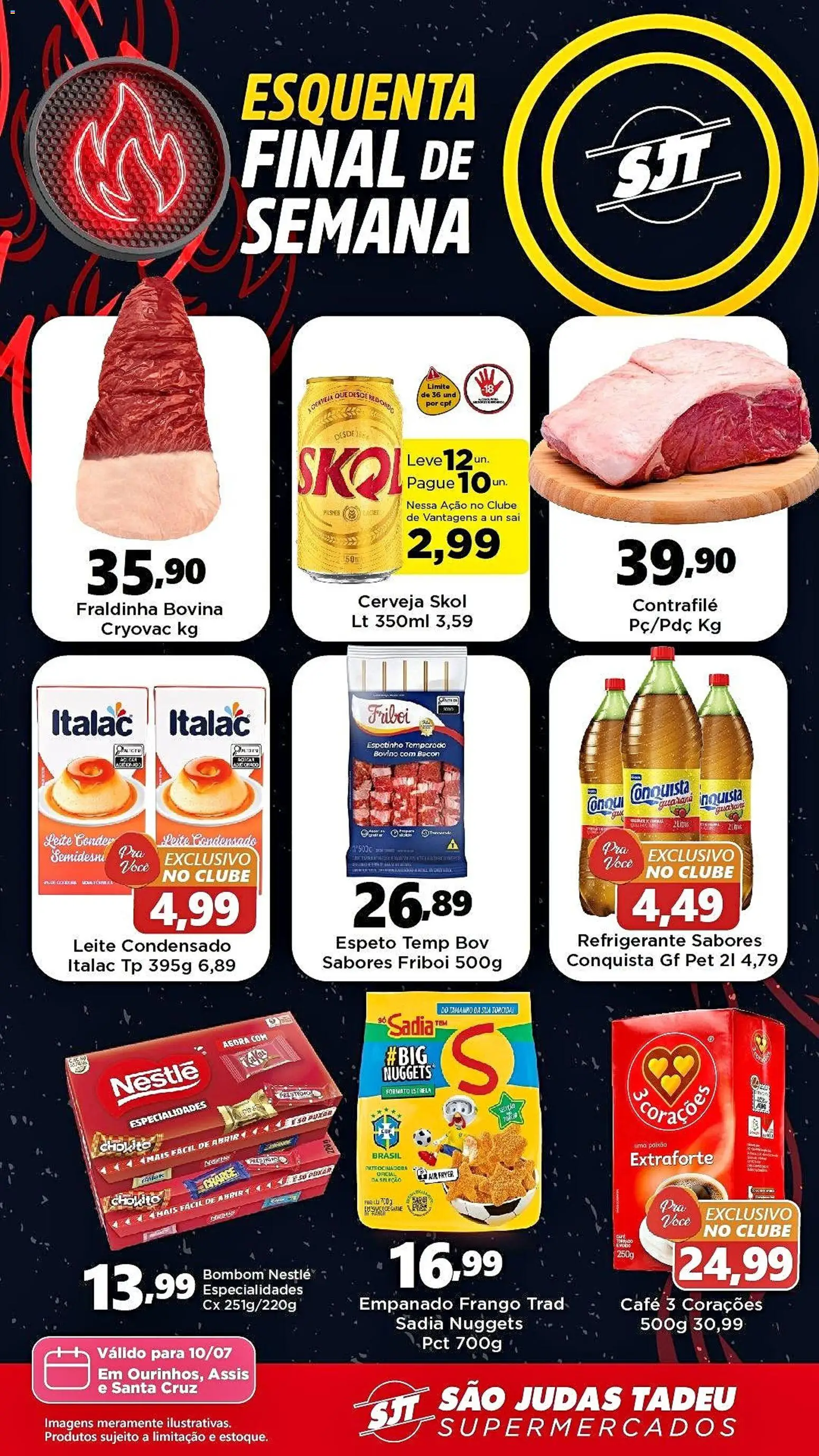 São Judas Tadeu Folheto - válido de 10/07/2026 | Página: 1 | Produtos: Air fryer, Fraldinha, Leite, Frango