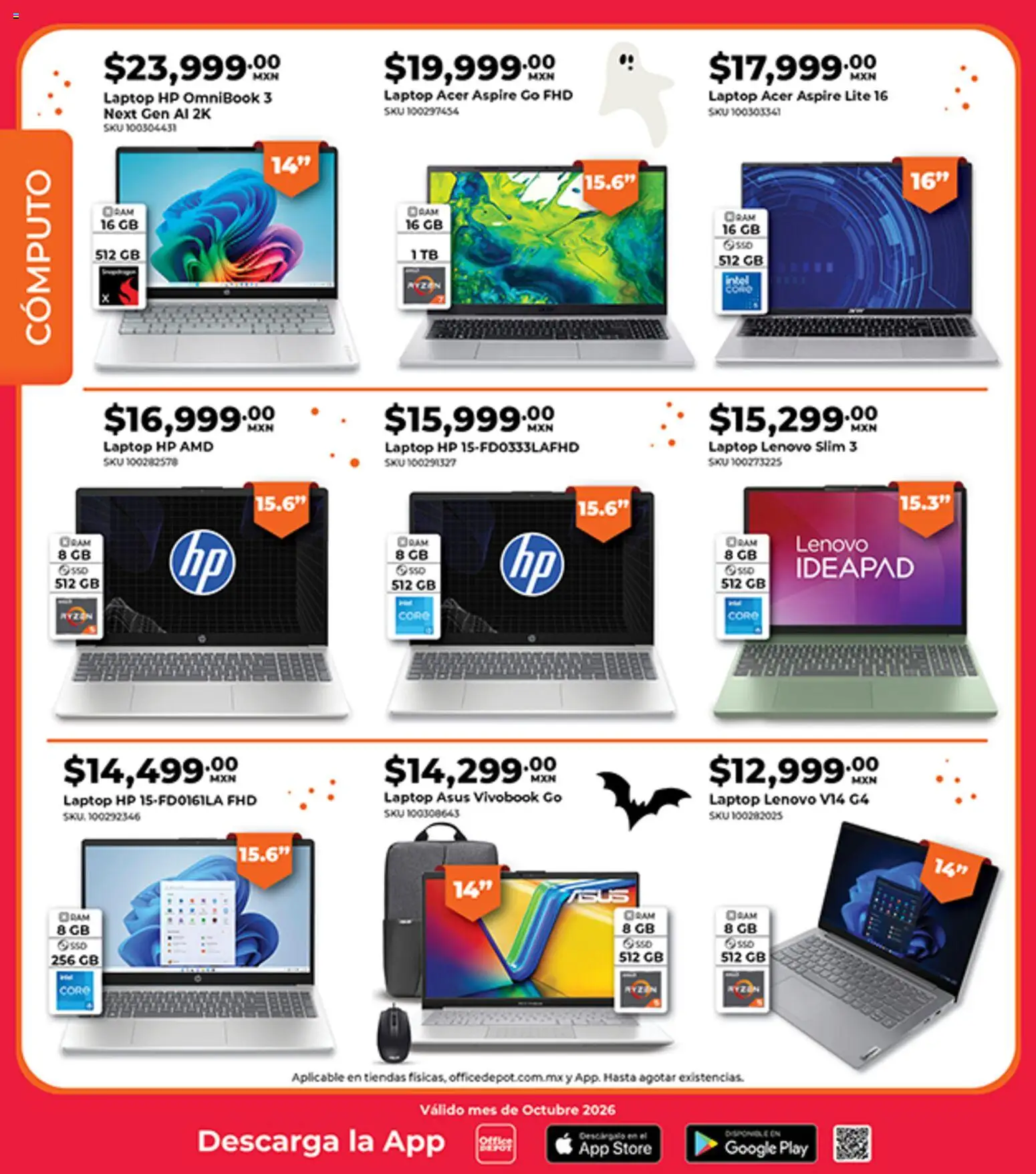 Nuevas ofertas de Office Depot válidas en toda la República Mexicana desde el 01/10/2026. ¡Encuentra las mejores ofertas en Office Depot catálogo! | Página: 9