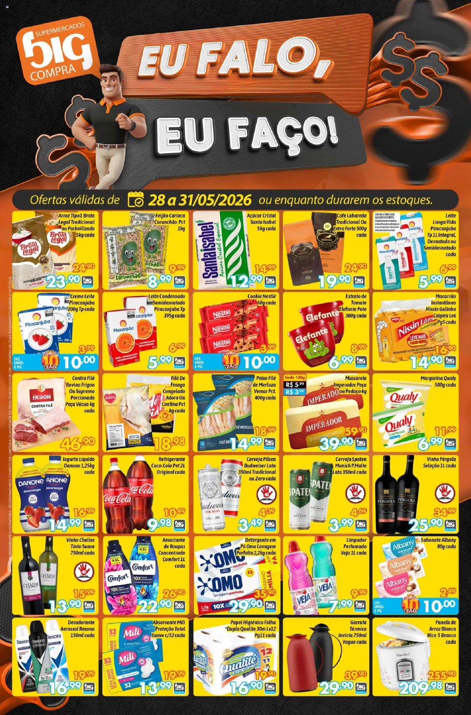 Big Compra Folheto - válido de 28.05.2026 | Página: 1 | Produtos: Detergente, Macarrão, Rexona, Amaciante