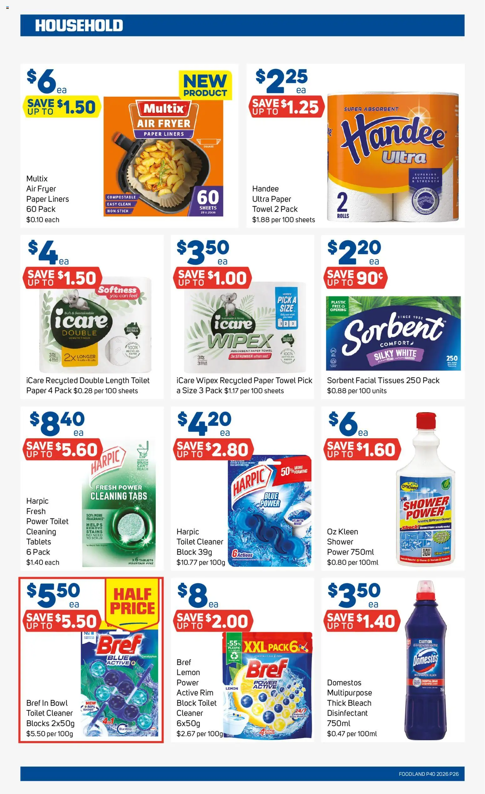 Foodland catalogue - valid from 30/09/2026 | Page: 26 | Products: Toilet, Sustainable, Multipurpose, Tablets