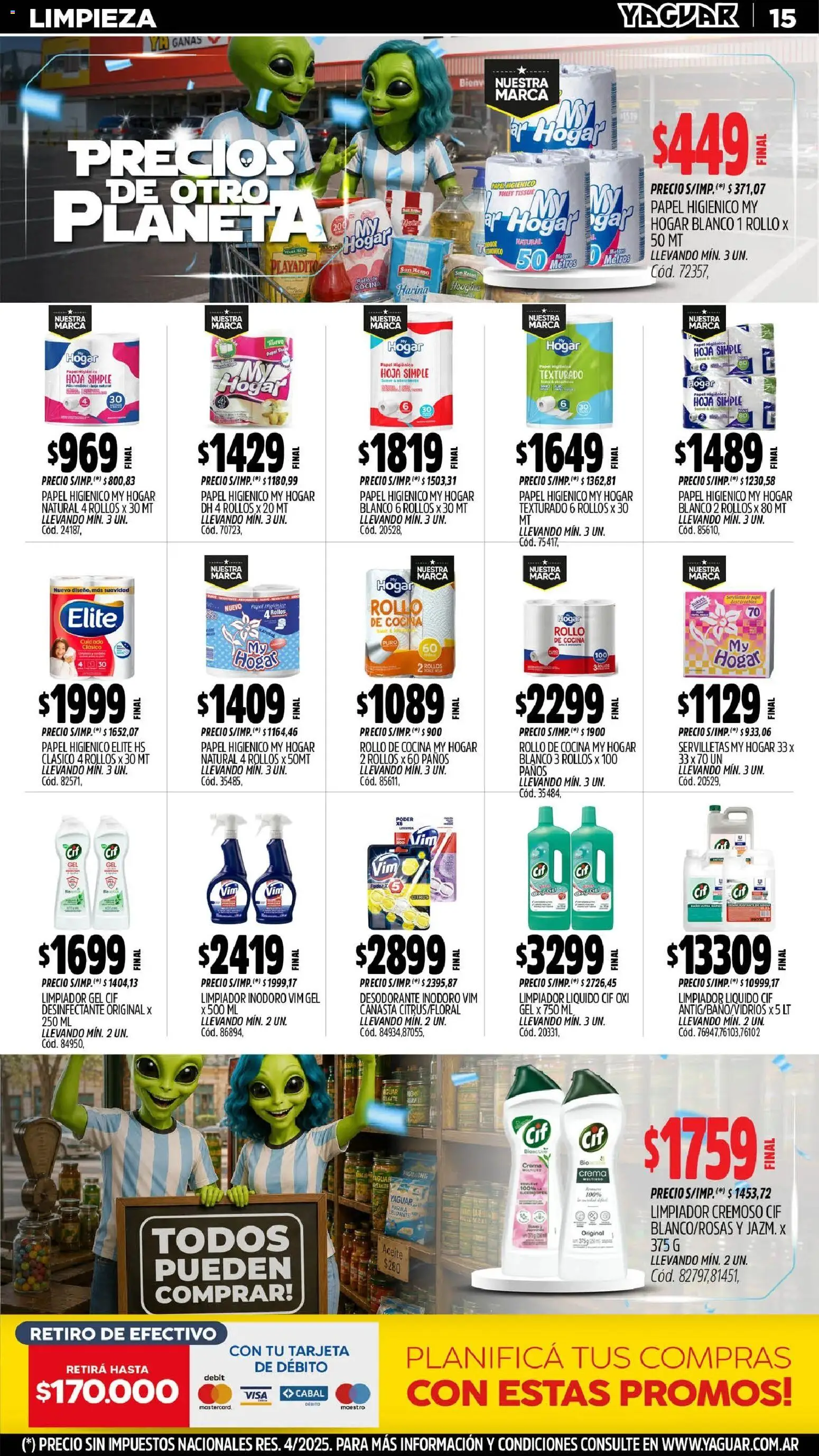 Yaguar catálogo │ válido desde el 06/07/2026 | Página: 16 | Productos: Papel higiénico, Cocina, Inodoro, Canasta