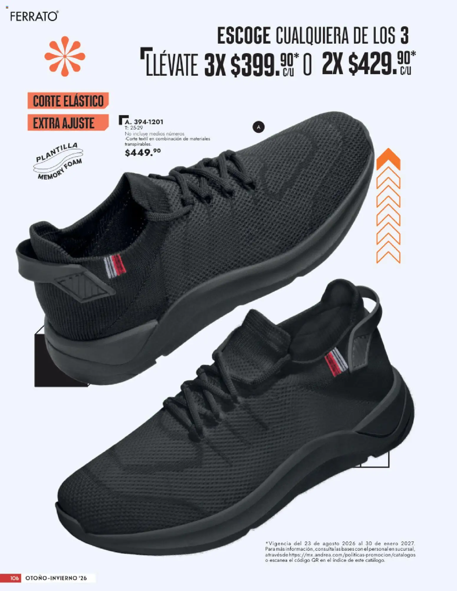 Nuevas ofertas de Andrea válidas en toda la República Mexicana desde el 23/08/2026. ¡Encuentra las mejores ofertas en Andrea catálogo Calzado Caballero! | Página: 106