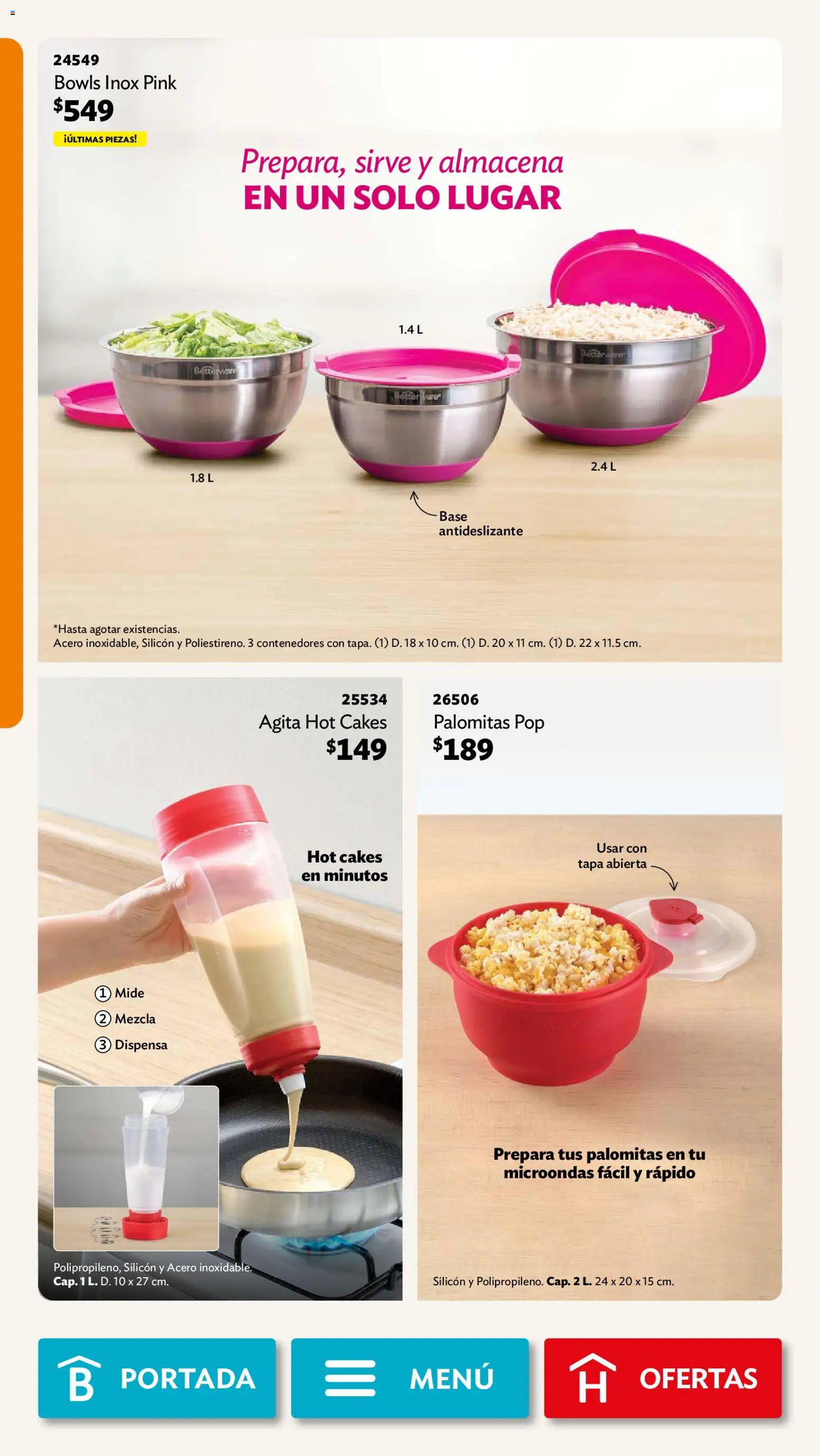 Nuevas ofertas de Betterware válidas en toda la República Mexicana desde el 29/06/2026. ¡Encuentra las mejores ofertas en Betterware campaña 7 2026! | Página: 44 | Productos: Microondas
