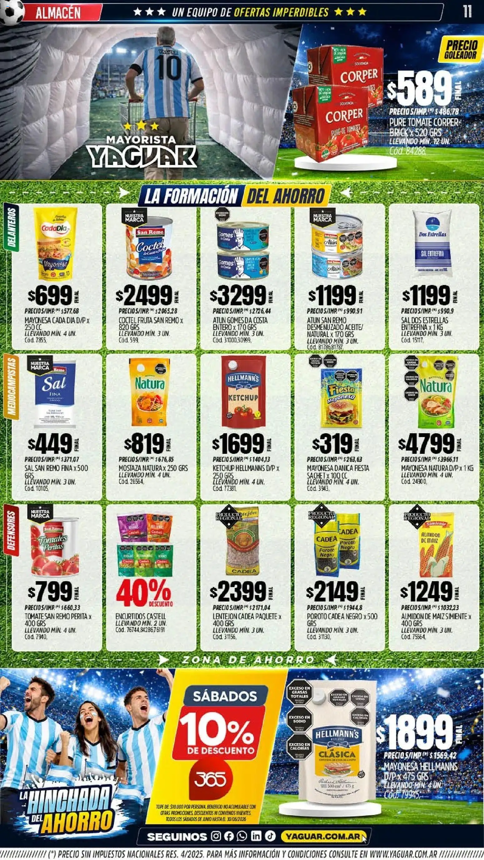Yaguar - Oferta Semanal San Juan │ válido desde el 08.06.2026 | Página: 12 | Productos: Sal, Atún, Tomate, Tomates