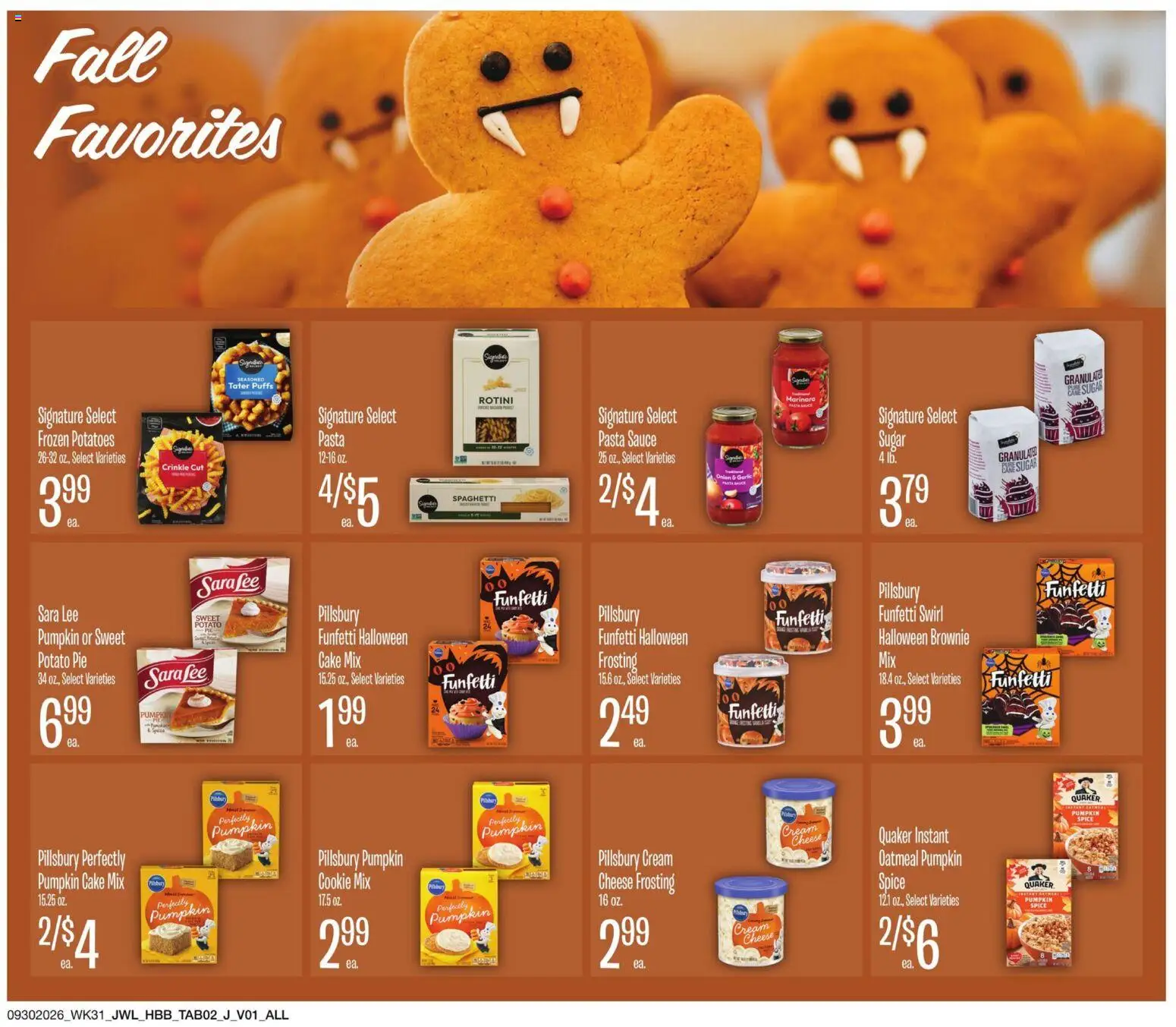 Jewel Osco Specialty Publication - valid from 09/30/2026 | Page: 2 | Products: Cream, Cake, Pumpkin, Spaghetti