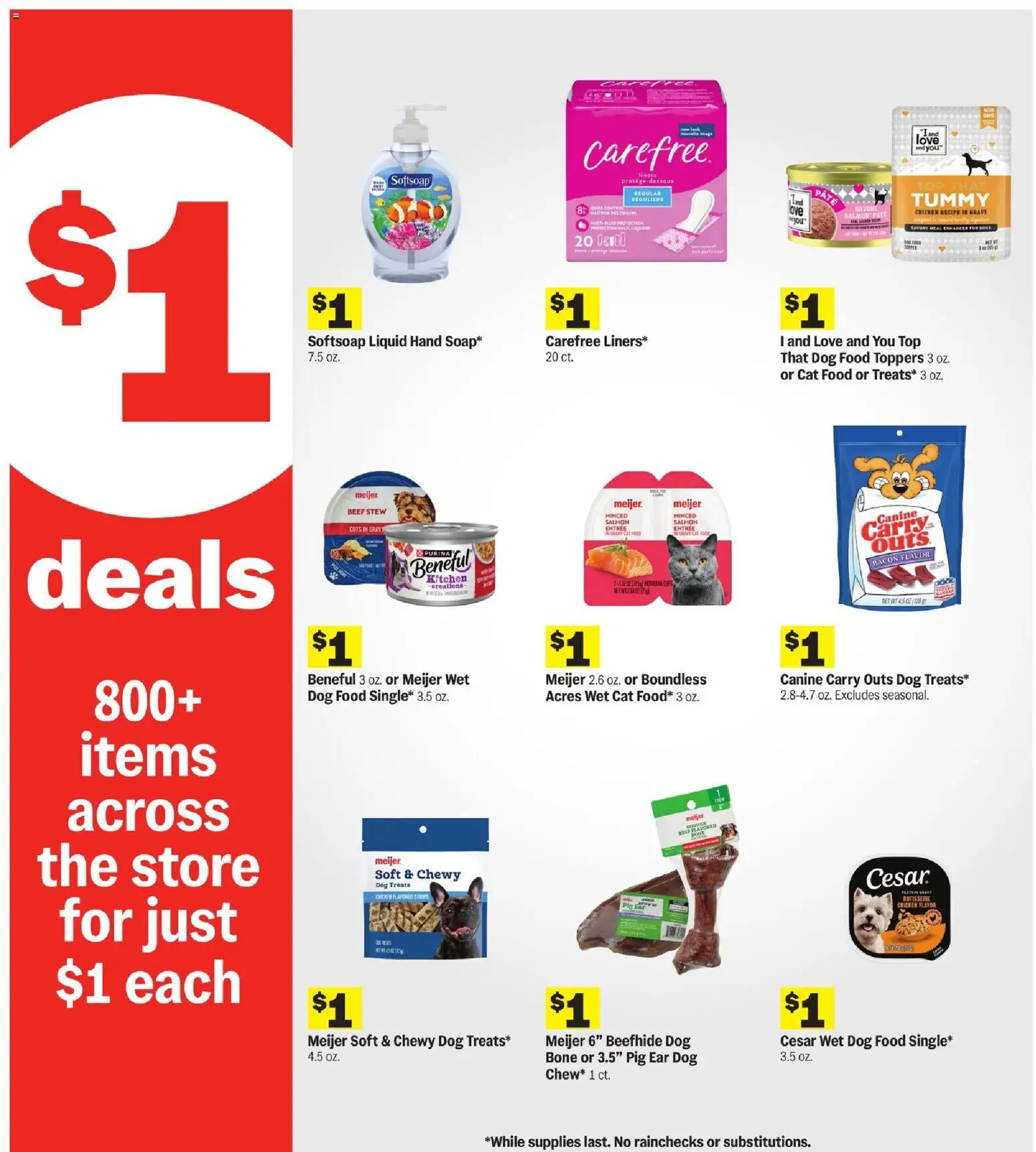 Meijer Weekly Ad - MI - valid from 09/23/2026 | Page: 11 | Products: Dog Treats, Beef, Salmon, Toppers