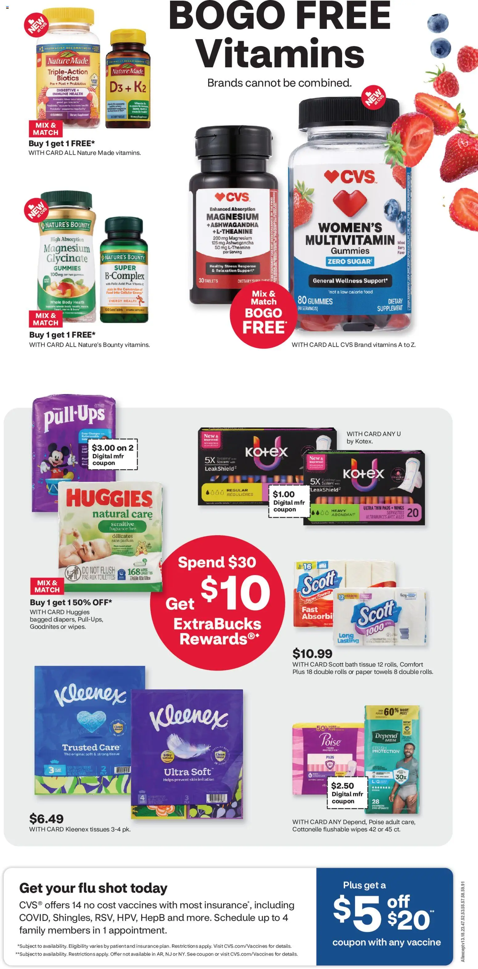 CVS Pharmacy Weekly Ad - valid from 08/30/2026 | Page: 4 | Products: Multivitamin, Probiotics, Underwear, Paper towels