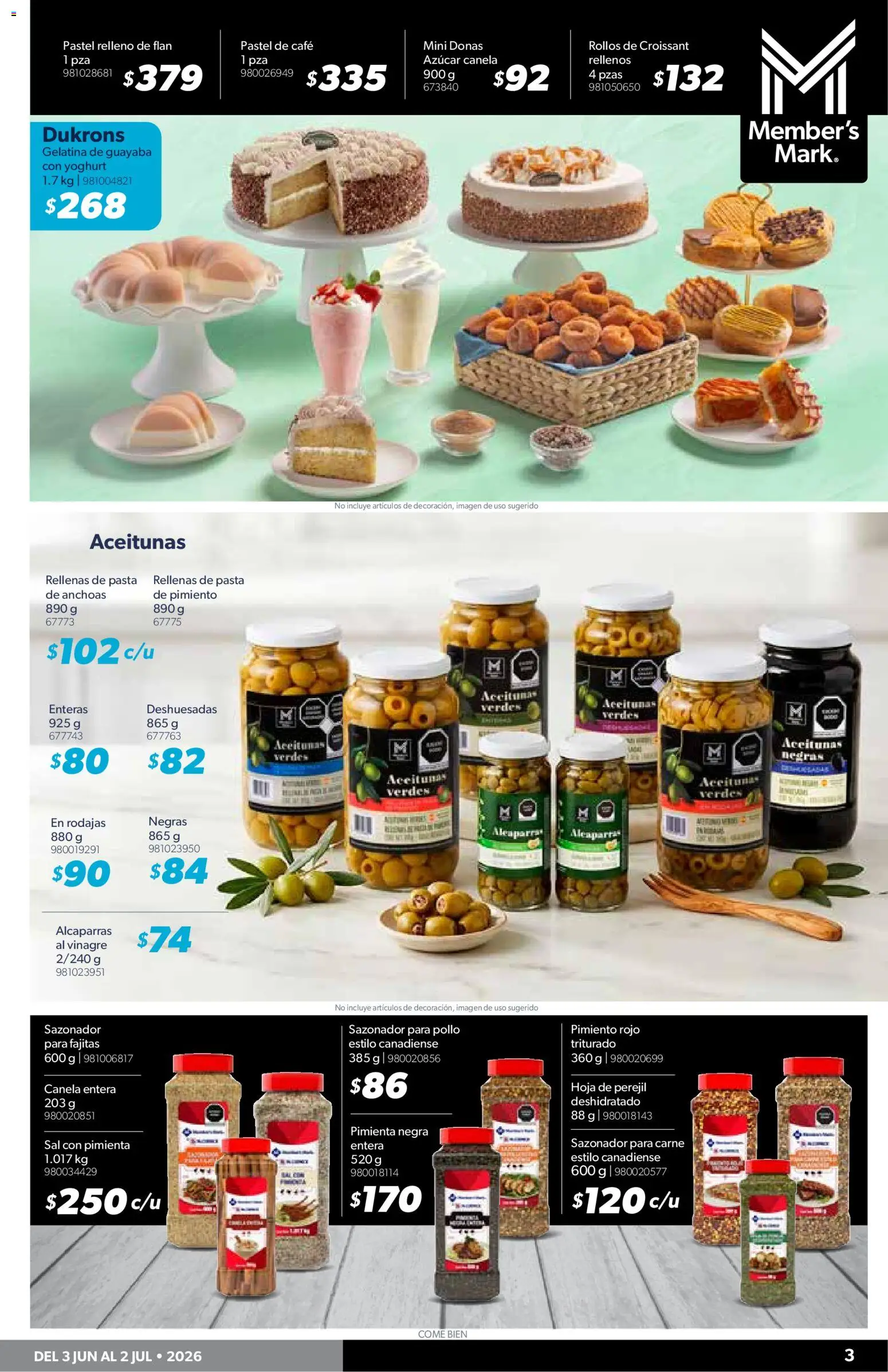 Nuevas ofertas de Sam's Club válidas en toda la República Mexicana desde el 03.06.2026. ¡Encuentra las mejores ofertas en Sam's Club catálogo Mi gran jugada. Es comprar productos únicos! | Página: 3 | Productos: Pollo, Vinagre, Pimienta, Pasta
