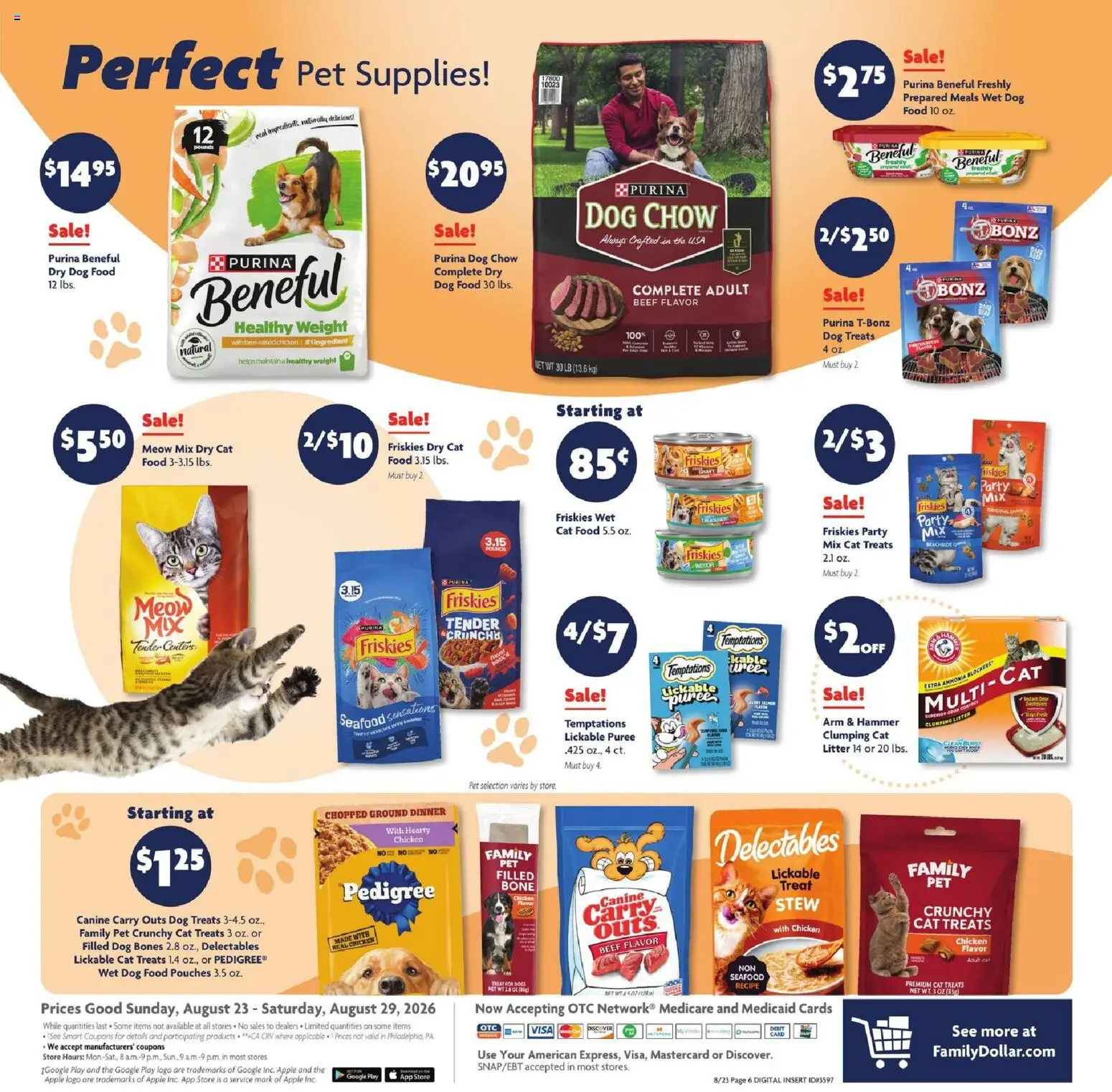 Family Dollar Weekly Ad - valid from 08/23/2026 | Page: 15 | Products: Dog Food, Dog food pouches, Chicken, Food pouches