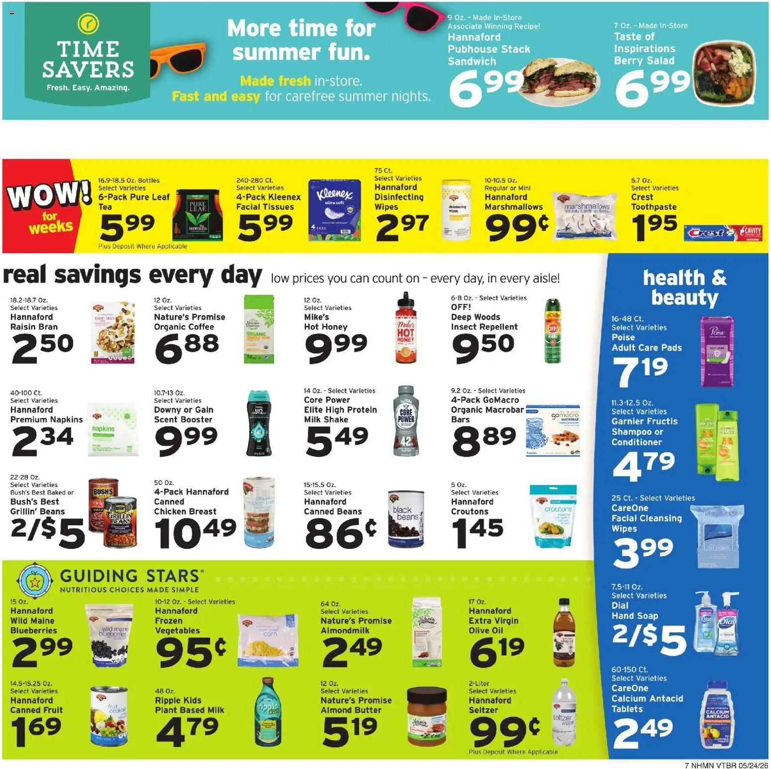 Hannaford Weekly Ad - valid from 24.05.2026 | Page: 11 | Products: Conditioner, Butter, Pads, Salad