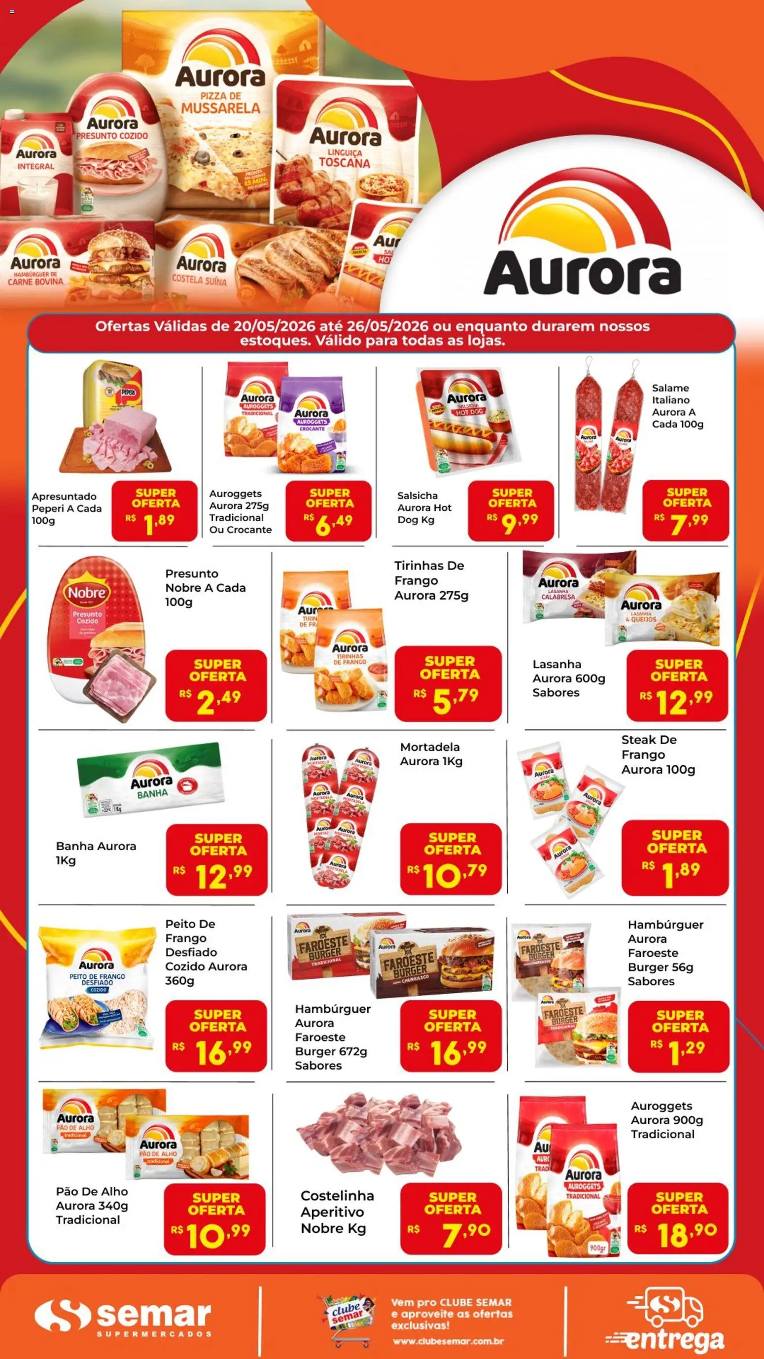 Semar Supermercado Folheto - válido de 20.05.2026 | Página: 1 | Produtos: Forno, Salame, Lasanha, Peito de frango