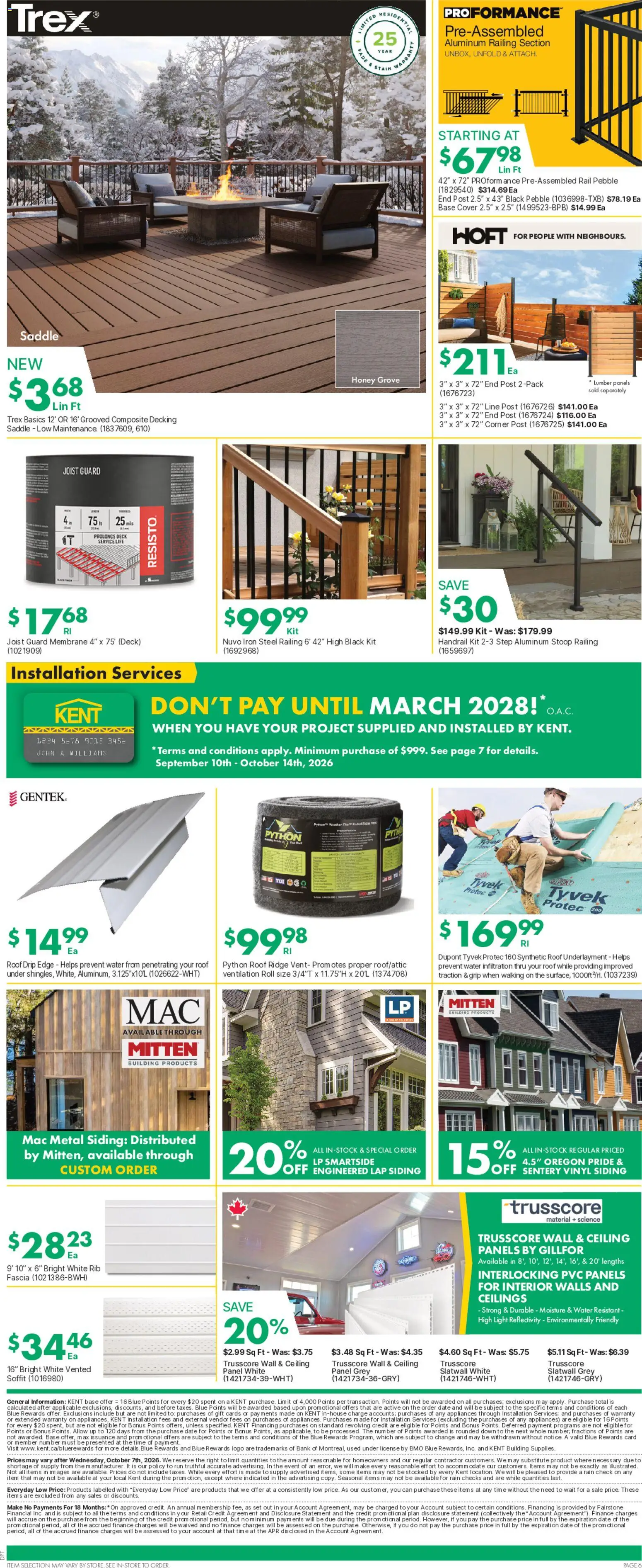 Kent flyer valid from Oct 1, 2026 | Page: 7 | Products: Water, Iron, Ridge, Honey