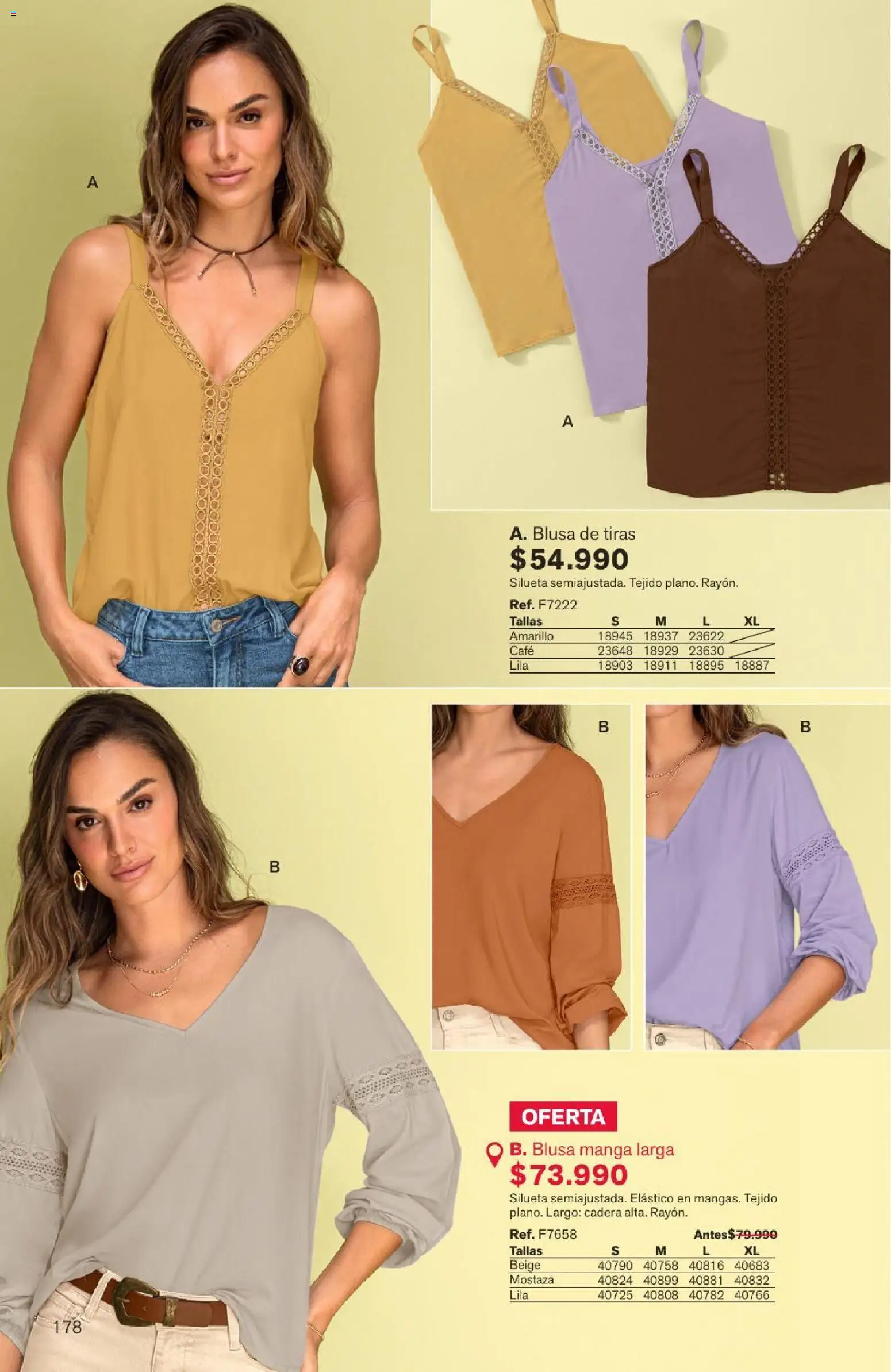 Leonisa revista - valida desde el 04/08/2026 | Página: 178 | Productos: Mostaza, Blusa, Café