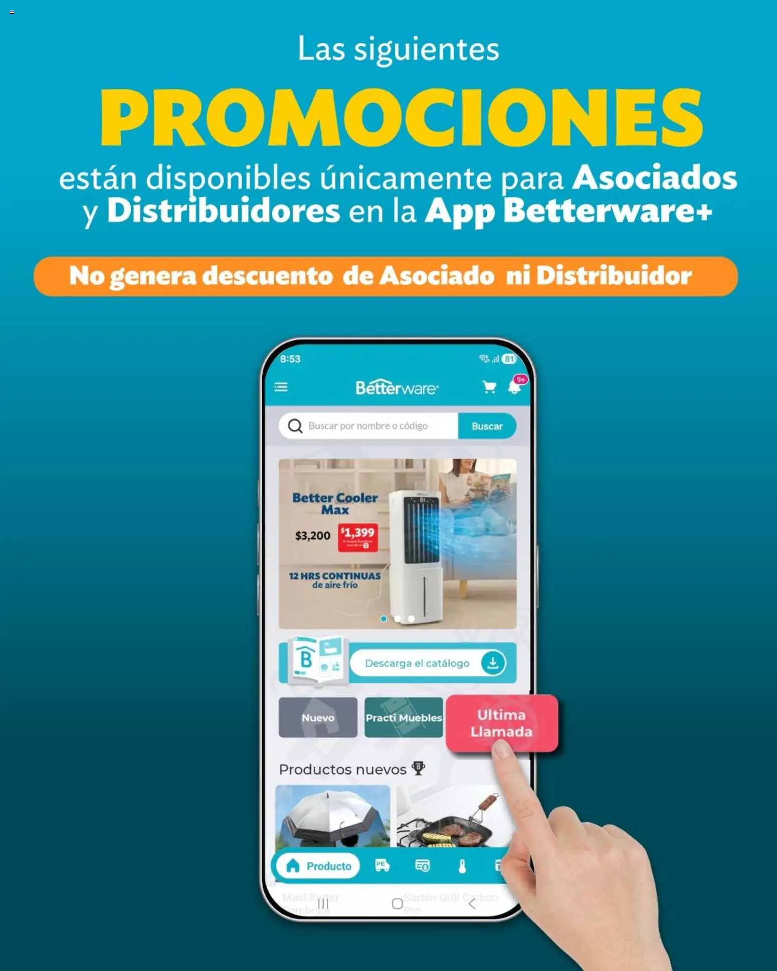 Nuevas ofertas de Betterware válidas en toda la República Mexicana desde el 25.05.2026. ¡Encuentra las mejores ofertas en Betterware Better Sale! | Página: 9 | Productos: Sartén