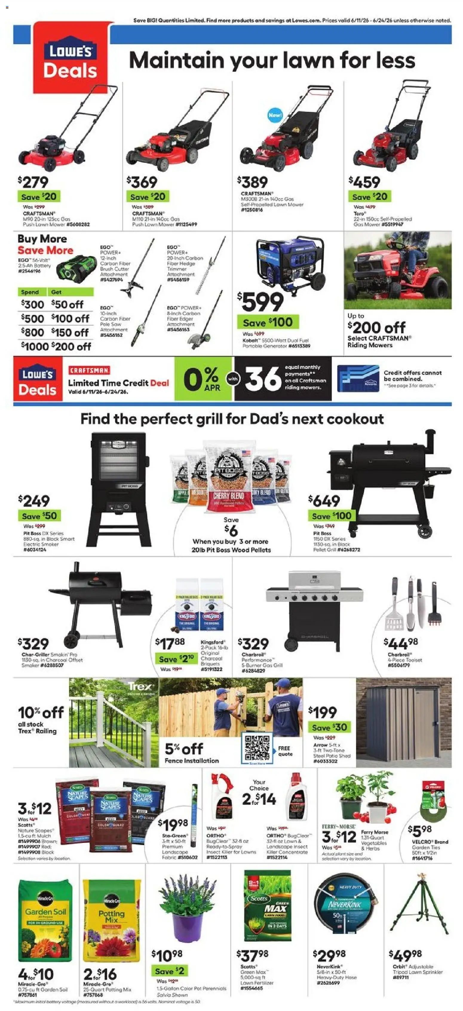 Lowe's Weekly Ad - valid from 11.06.2026 | Page: 4 | Products: Trimmer, Brush, Arrow, Cutter