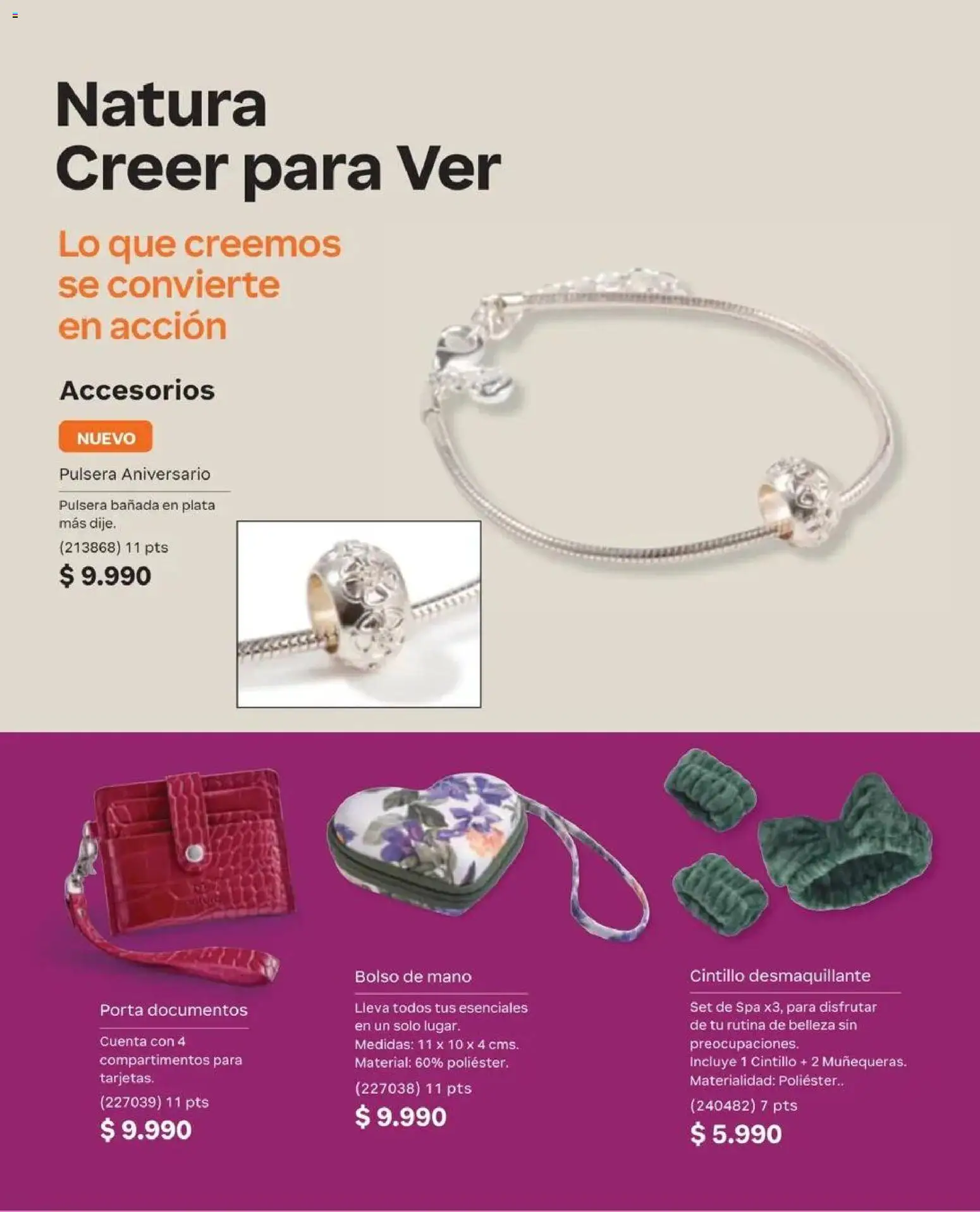Natura catálogo │ válido desde el 31.08.2026 | Página: 172 | Productos: Desmaquillante, Pulsera, Bolso