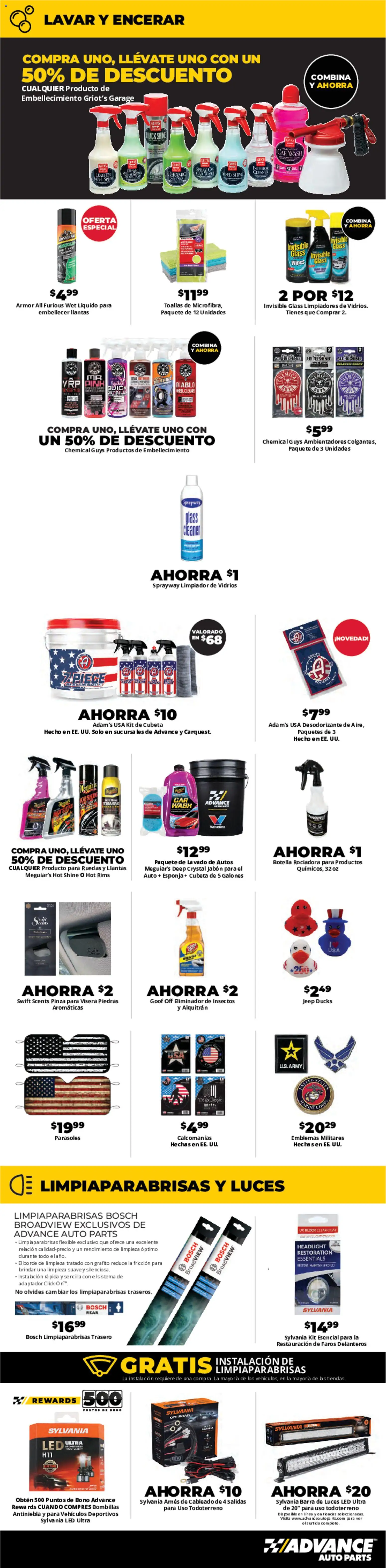 Advance Auto Parts Weekly Ad - Spanish - valid from 07/19/2026 | Page: 5 | Products: Coat, Headlight