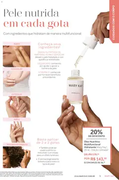 Mary Kay - Catálogo Agosto 2026 - Pré-Visualização do folheto da loja Mary Kay, válido de 01/08/2026 | Página: 5 | Produtos: Protetor solar, Multifuncional, Óleo, Base