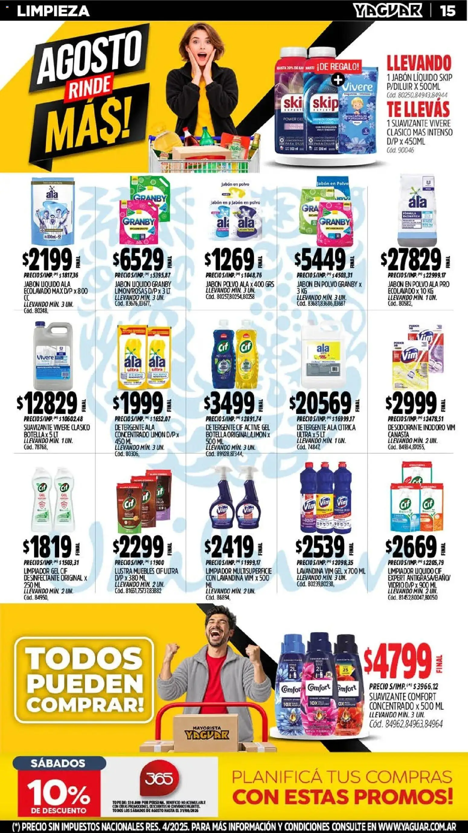 Yaguar - Oferta Semanal Salta │ válido desde el 17/07/2026 | Página: 17 | Productos: Inodoro, Jabón, Limón, Suavizante