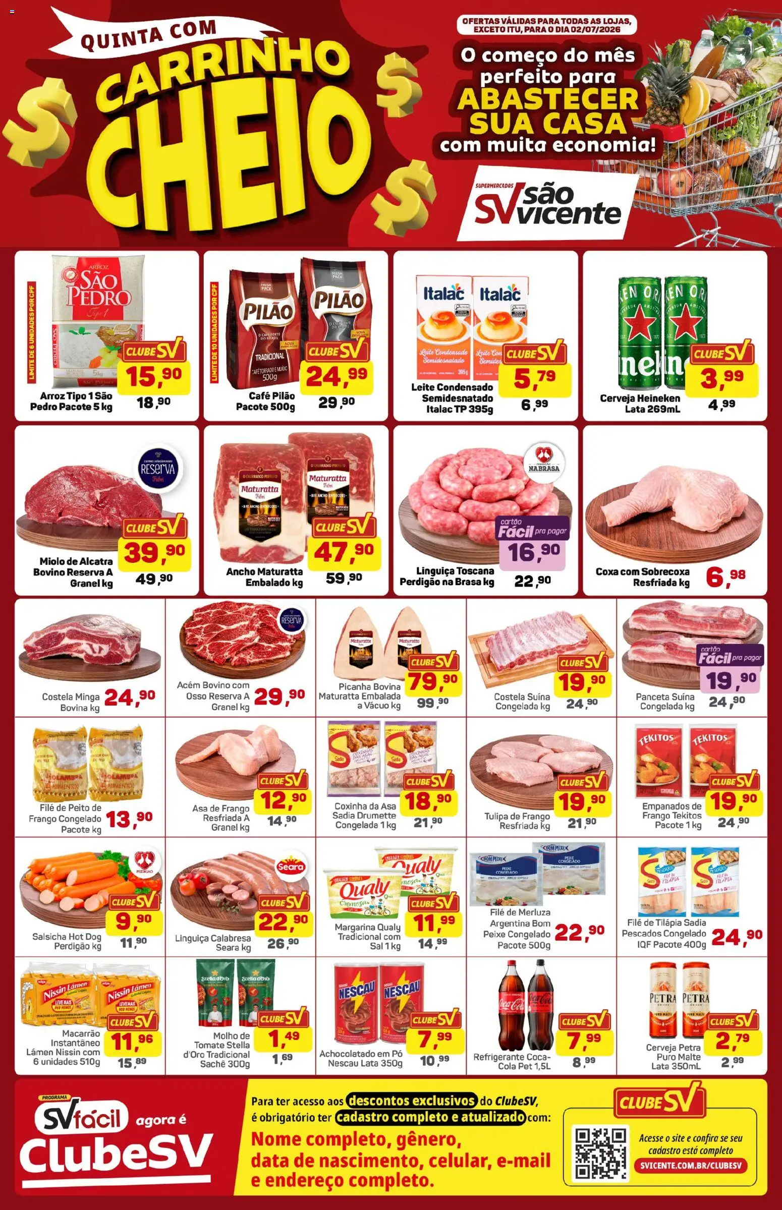Supermercados São Vicente Folheto - válido de 02/07/2026 | Página: 1
