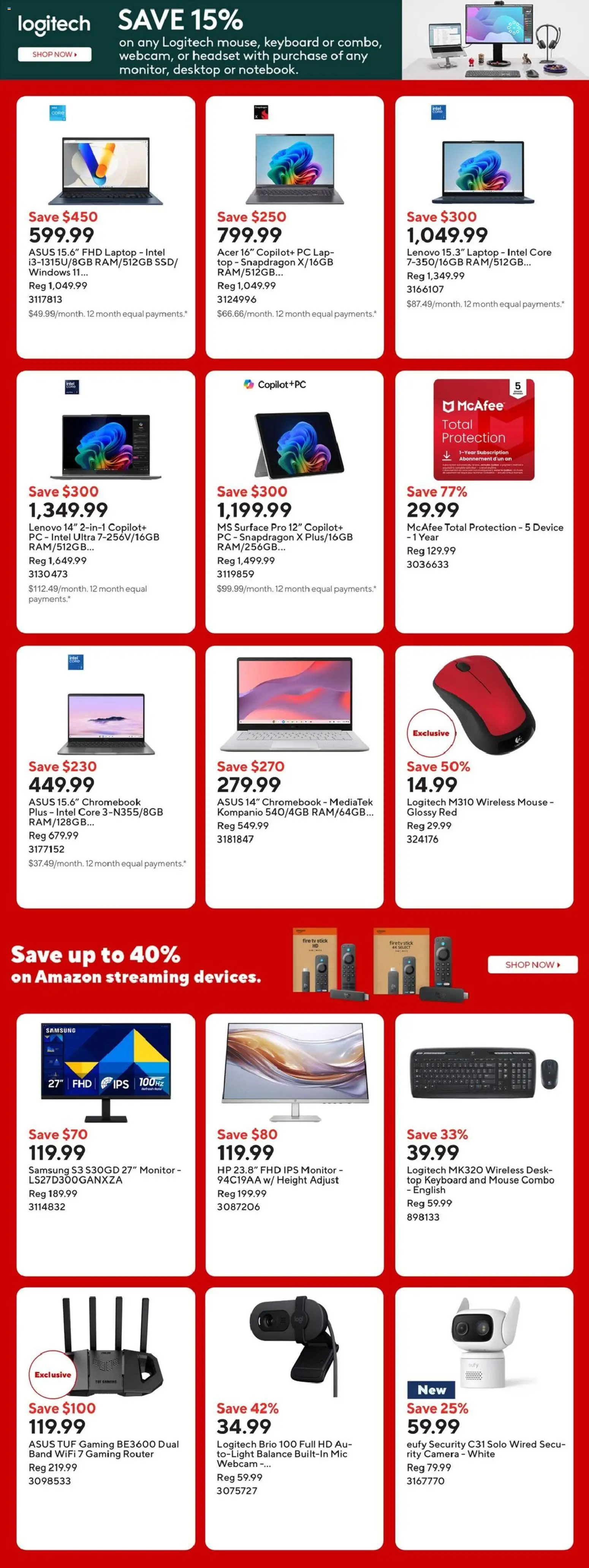 Staples flyer valid from Aug 28, 2026 | Page: 9 | Products: Water, Lunch box, Chair, Box
