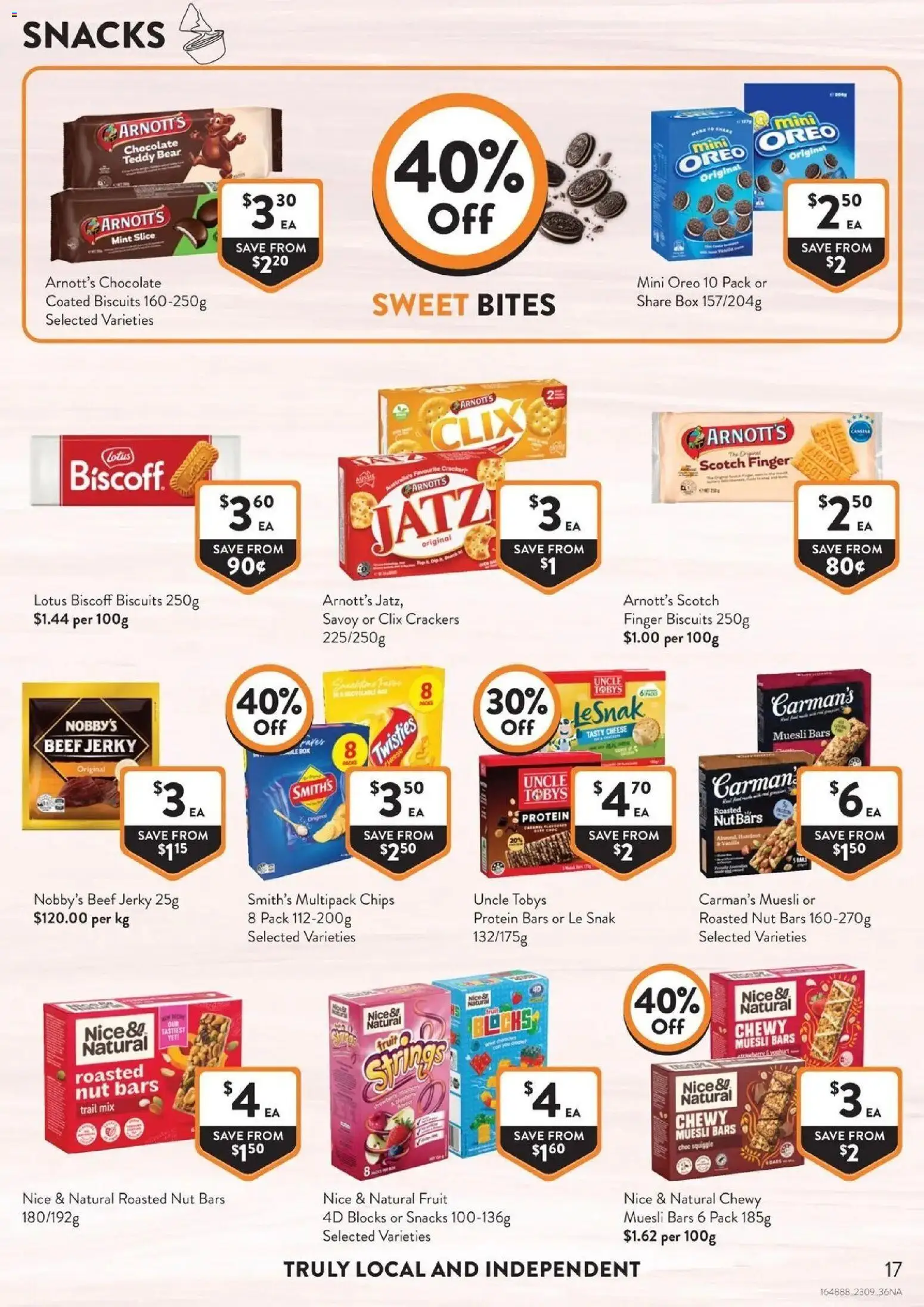 Foodworks catalogue Estella - 23/09/2026 > weekly / monthly specials | Page: 17 | Products: Box, Snacks, Cheese, Oreo