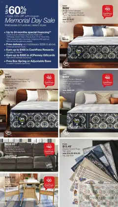 Preview of JCPenney weekly ads valid from 27.04.2026 | Page: 37 | Products: Mattress, Pillow, Box, Adjustable Base