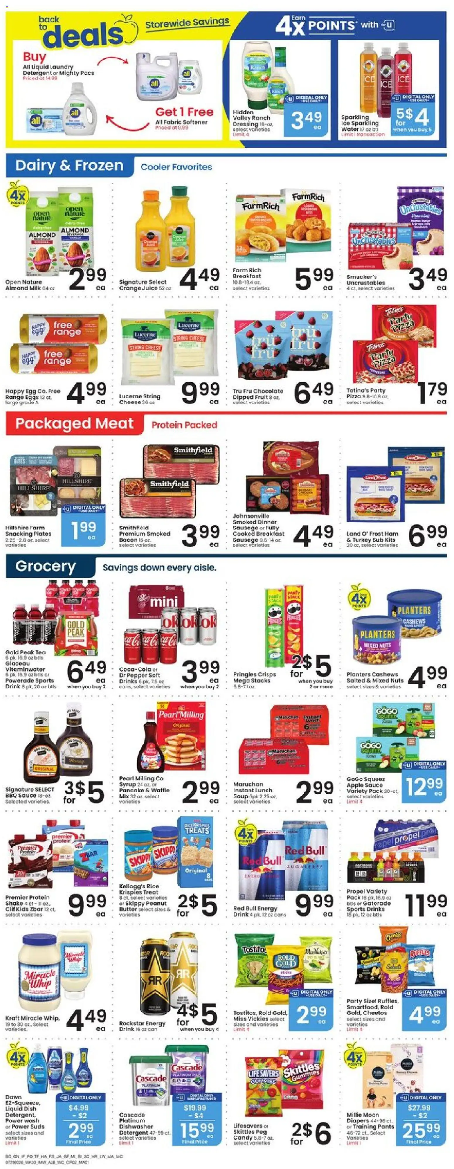 Albertsons Weekly Ad - valid from 07/29/2026 | Page: 3 | Products: Tea, Nuts, Sauce, Dishwasher