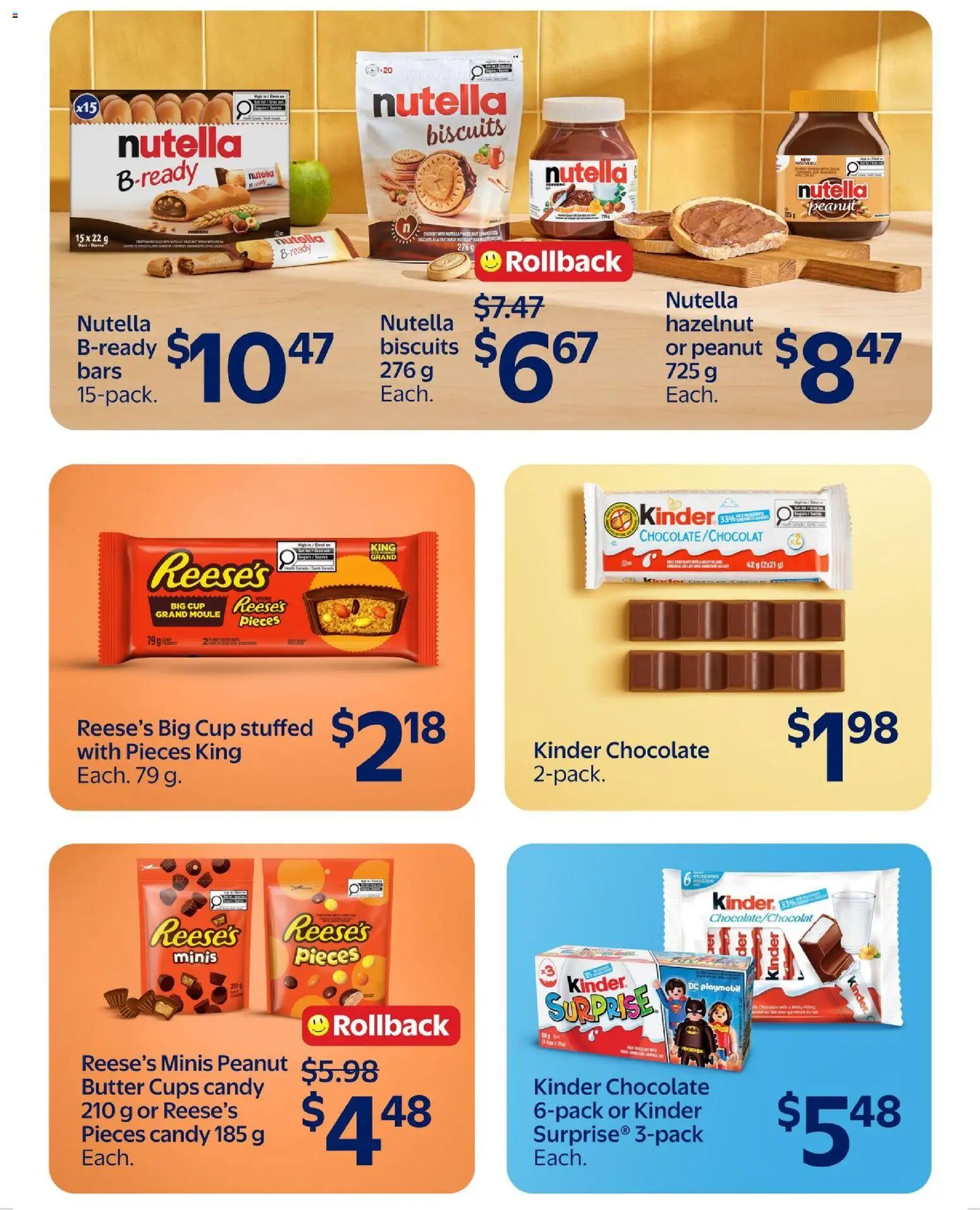 Walmart flyer valid from Aug 13, 2026 | Page: 26 | Products: Nutella, Biscuits, Butter, Chocolate