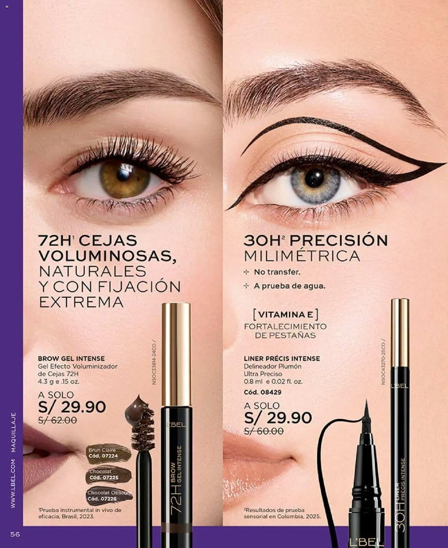 Catálogo L'Bel válido desde 02/08/2026 | Página: 56 | Productos: Delineador, Maquillaje
