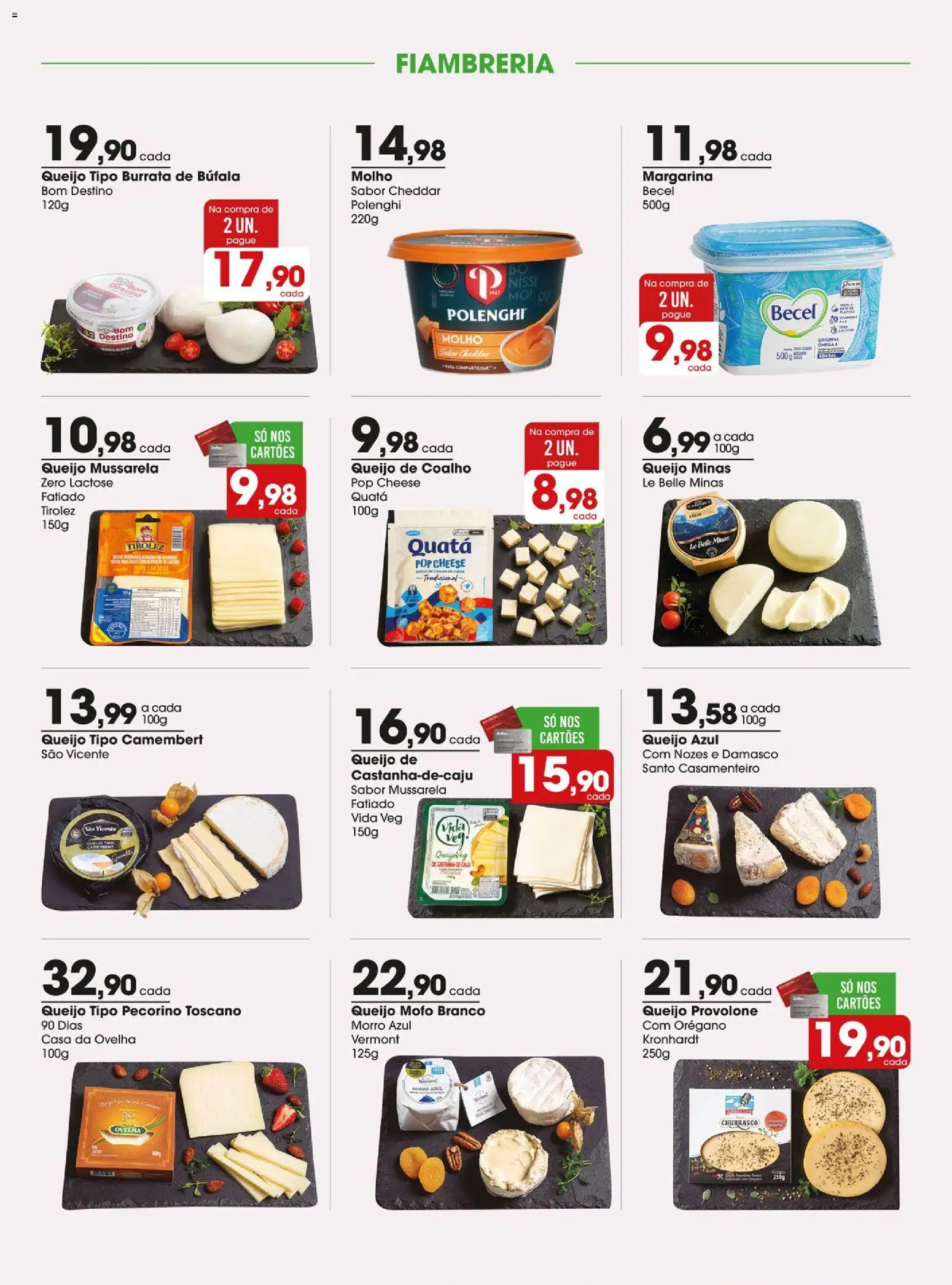 Zaffari Folheto - válido de 28/07/2026 | Página: 11 | Produtos: Provolone, Cheddar, Orégano, Mussarela
