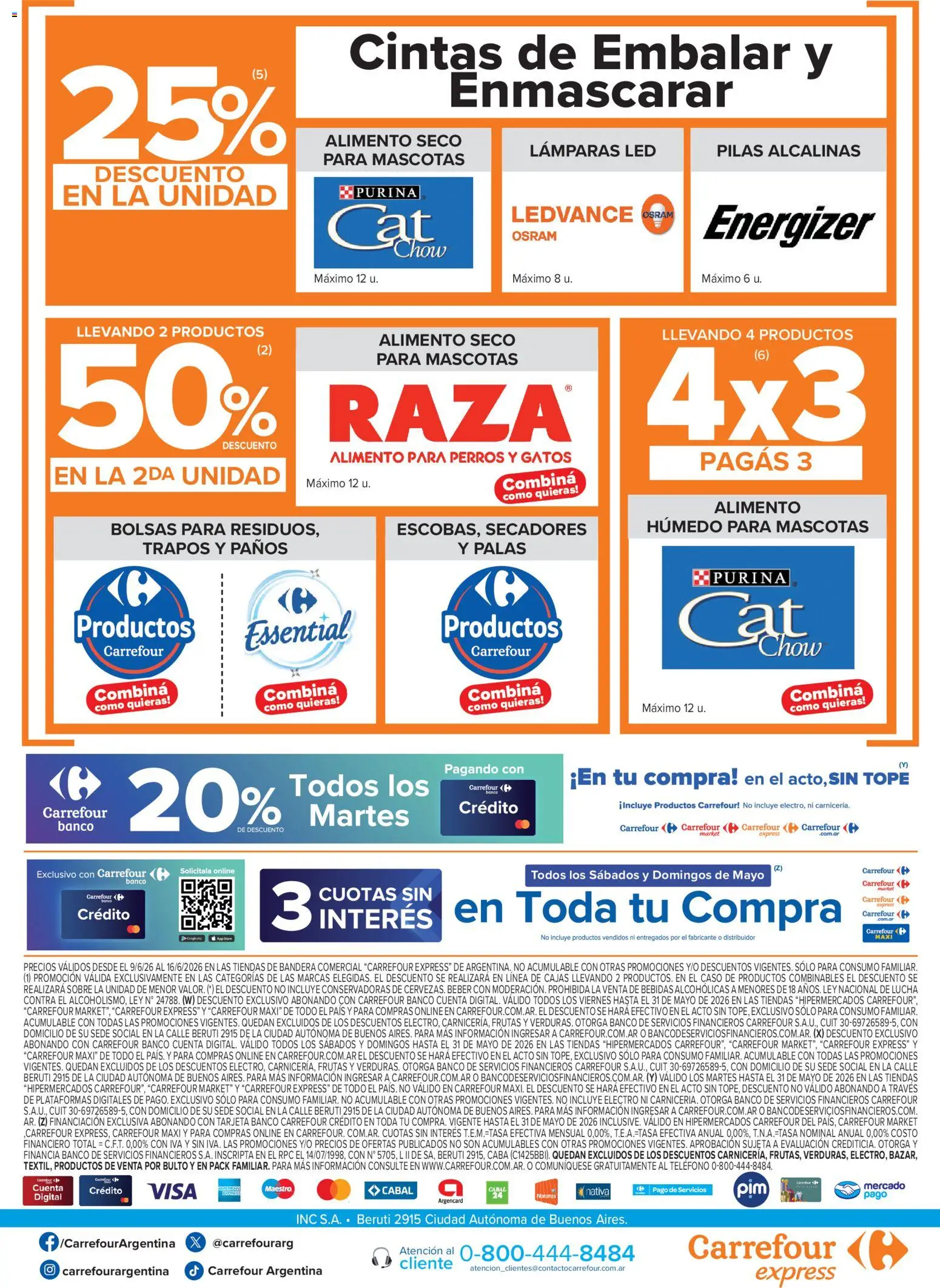 Carrefour ofertas │ válido desde el 09.06.2026 | Página: 7 | Productos: Teléfono, Sobre, Pilas