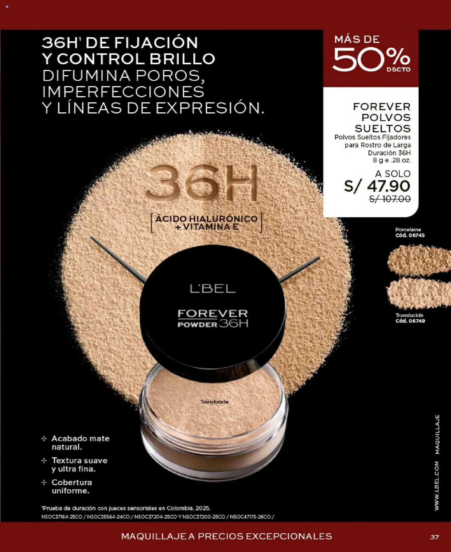 Catálogo L'Bel válido desde 09/09/2026 | Página: 37 | Productos: Maquillaje