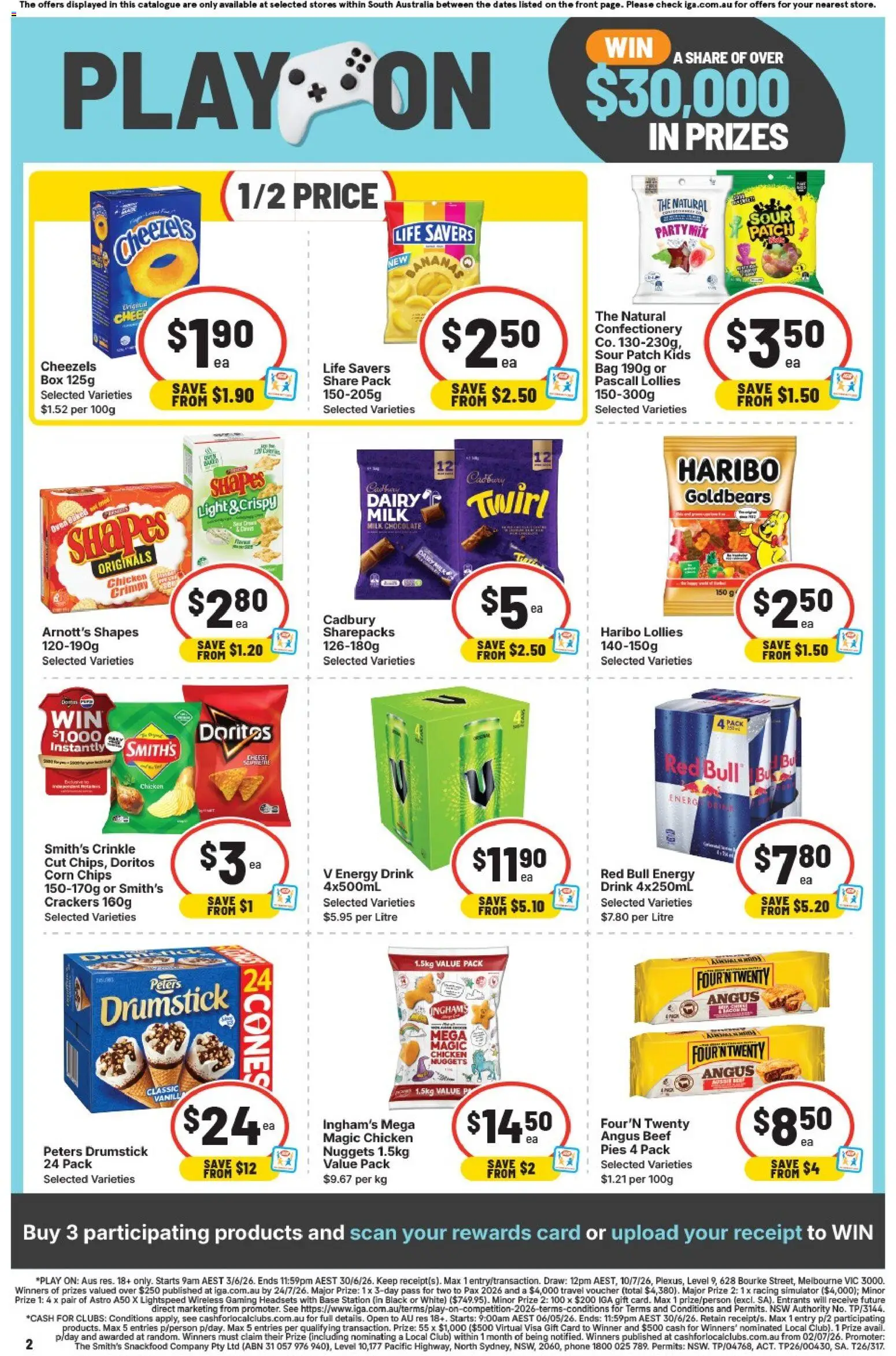 IGA catalogue - valid from 17.06.2026 | Page: 2 | Products: Light, Dairy, Energy drink, Chicken