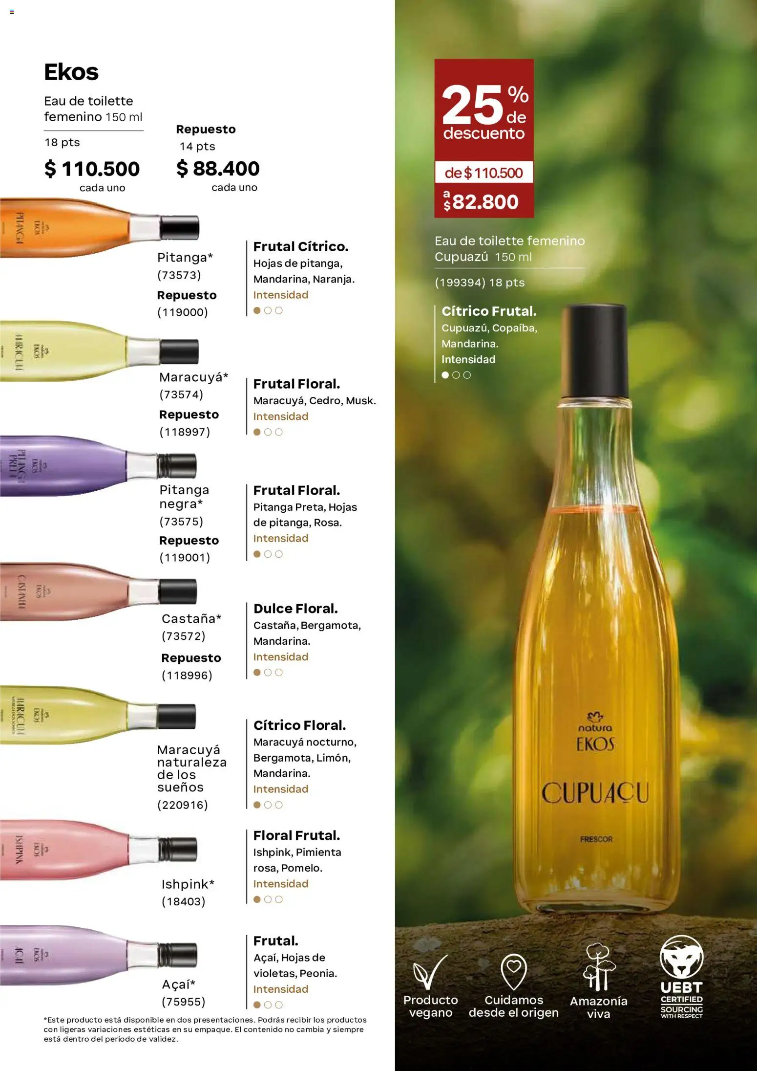 Natura revista - valida desde el 23/09/2026 | Página: 72 | Productos: Pimienta, Maracuyá, Eau de toilette