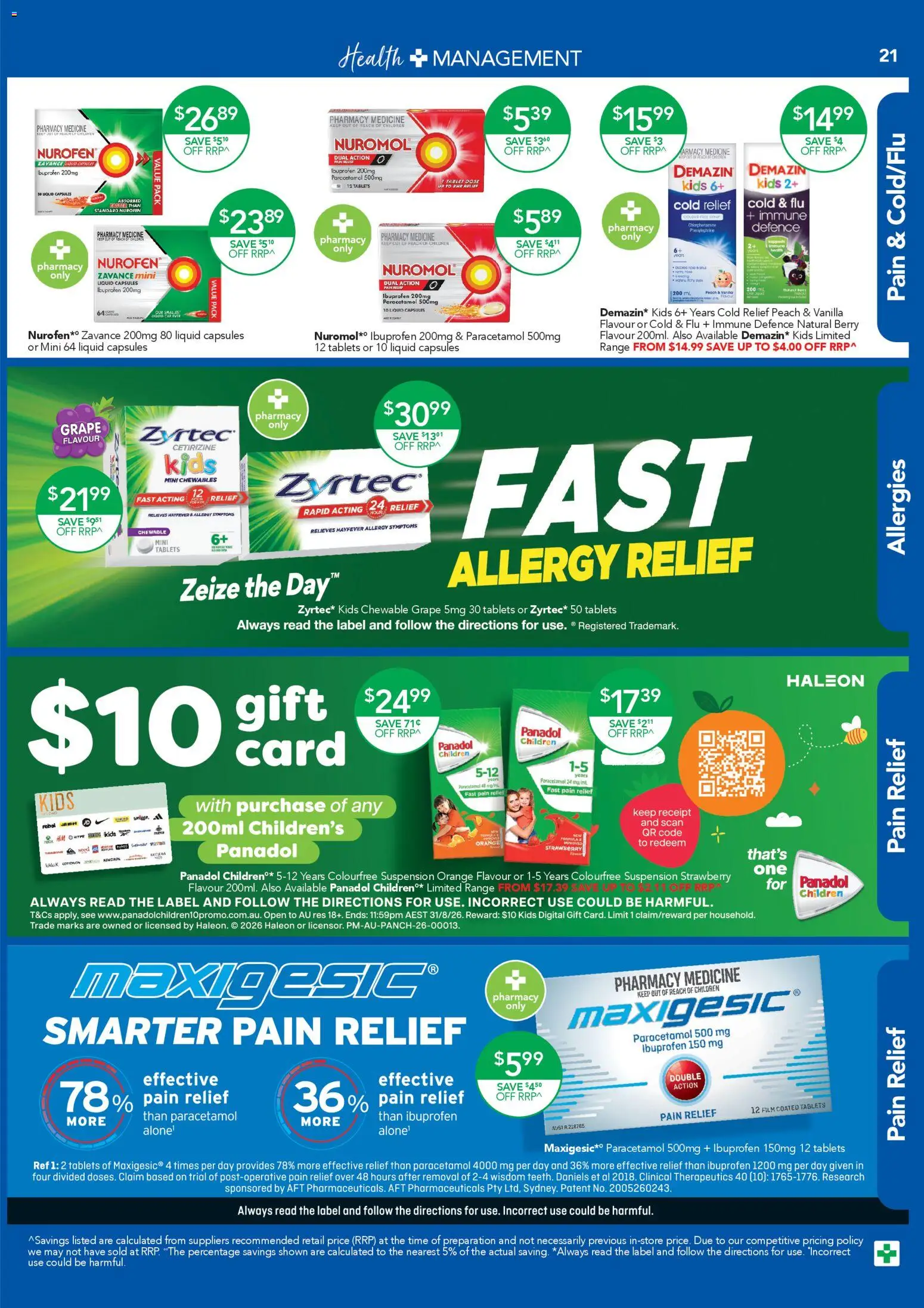 Terry White catalogue - valid from 16.04.2026 | Page: 21 | Products: Peach, Digital, Pain relief, Allergy