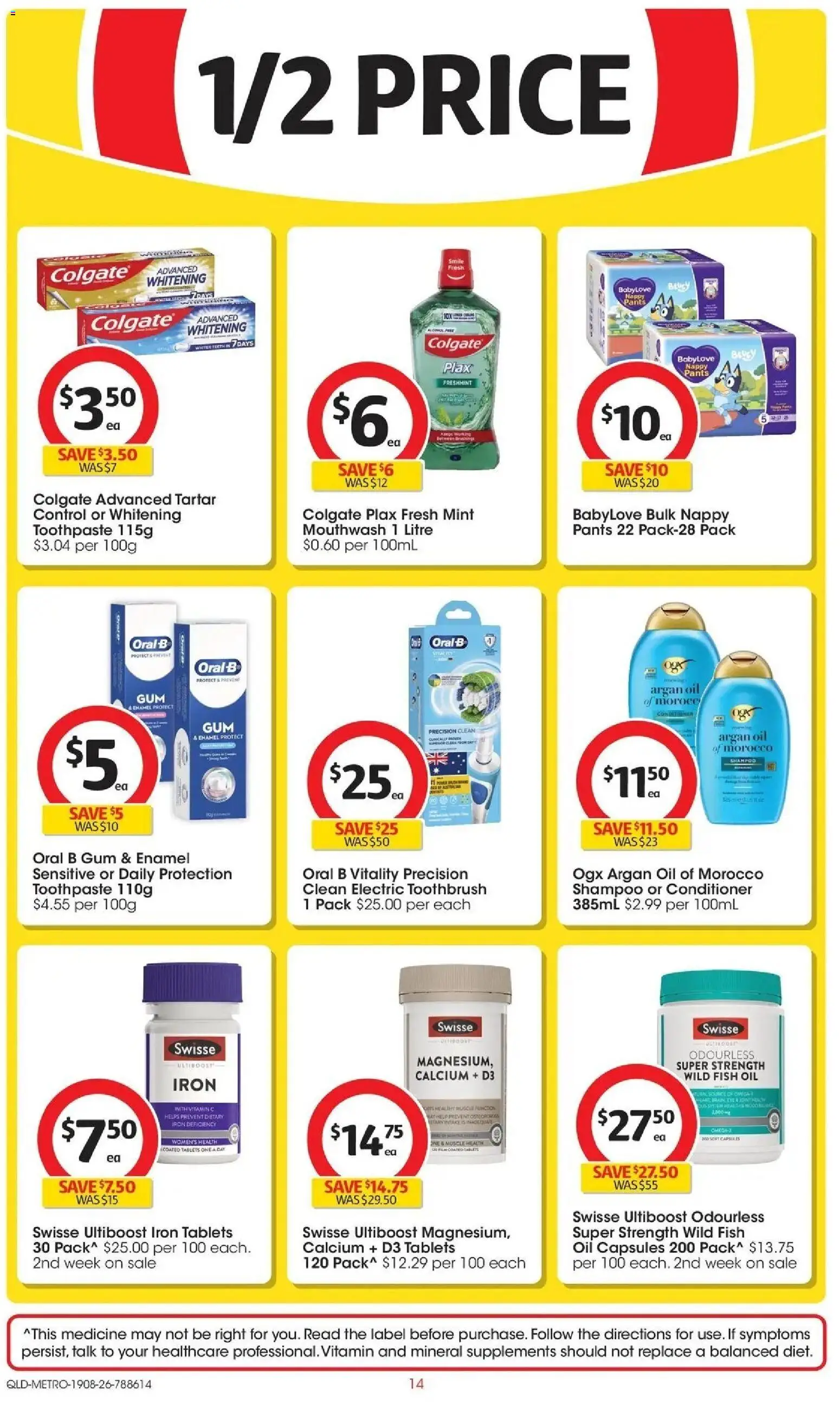 ﻿Coles catalogue valid from 19/08/2026 > Online Australia | Page: 14 | Products: Gum, Toothpaste, Capsules, Electric toothbrush