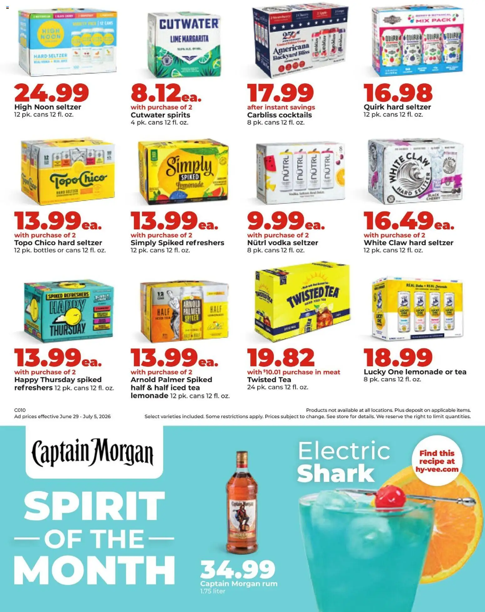 HyVee Weekly Ad - valid from 06/29/2026 | Page: 42 | Products: Tea, Vodka, Lime