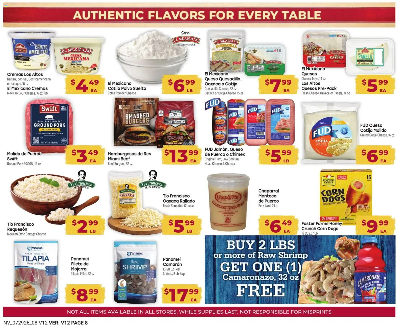 Cardenas Monthly Ad - valid from 07/29/2026 | Page: 8 | Products: Table, Beef, Cottage cheese, Bag