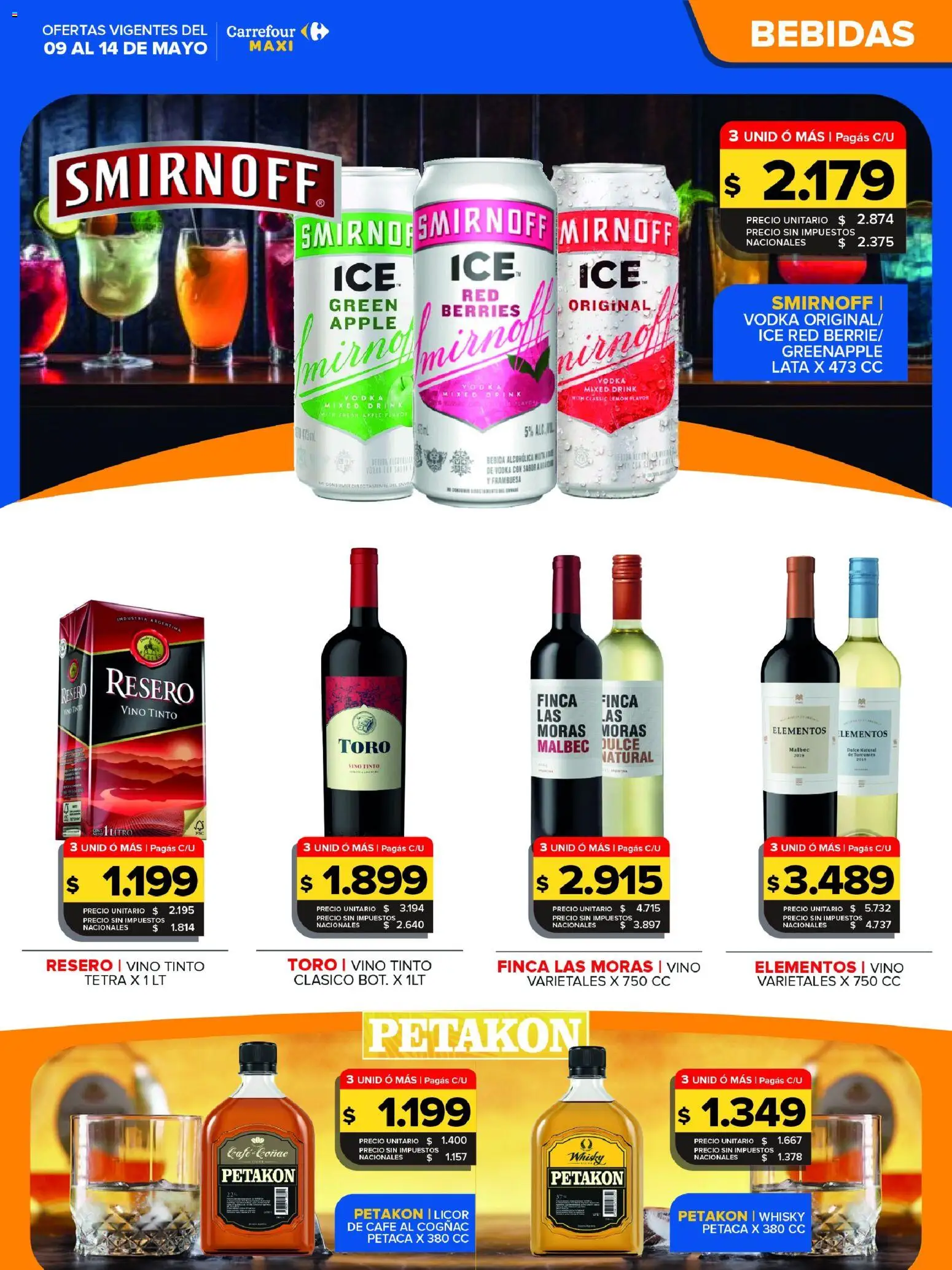 Carrefour Maxi catálogo │ válido desde el 09.05.2026 | Página: 3 | Productos: Vodka, Whisky, Café, Vino