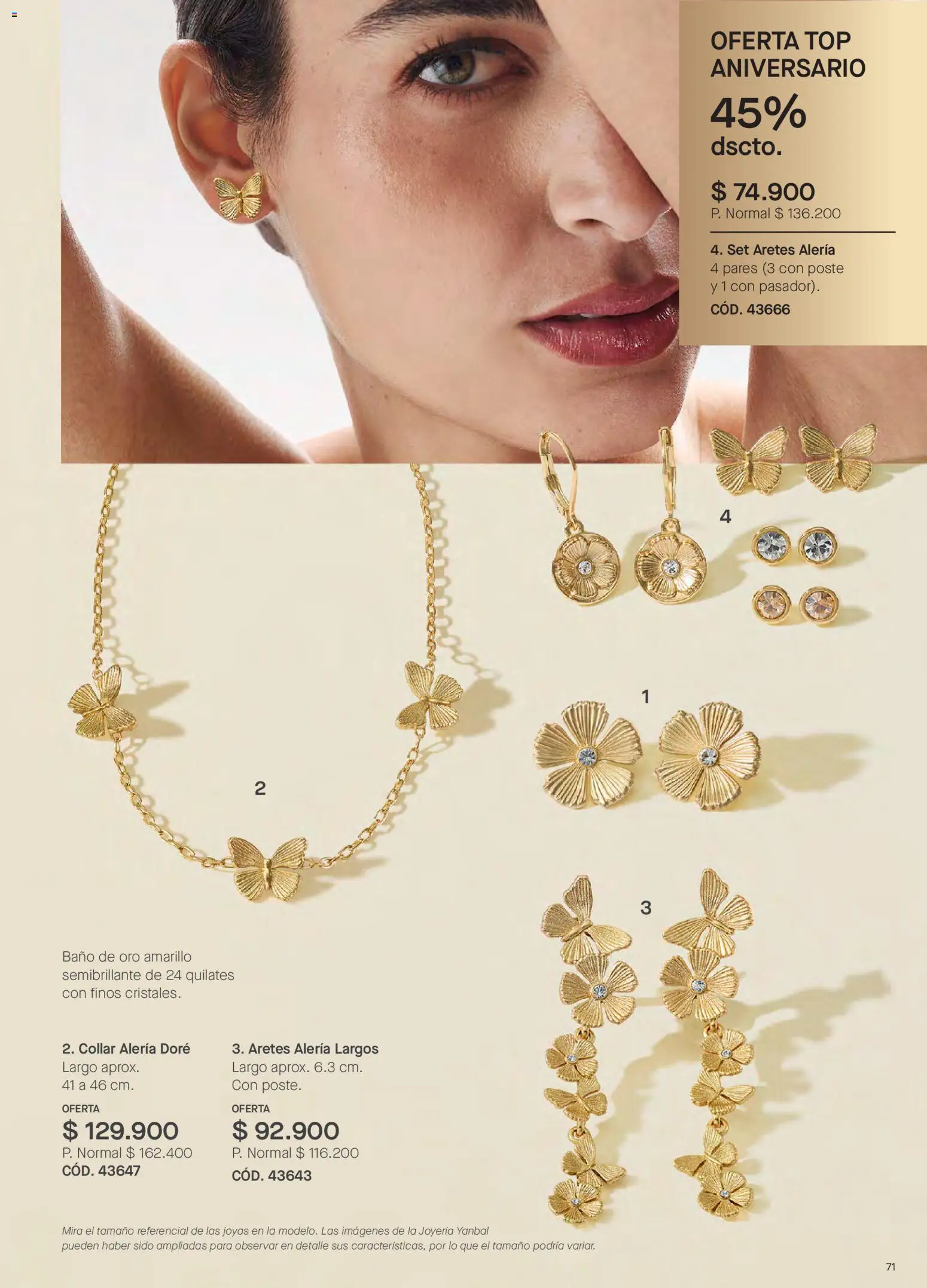 Yanbal revista - valida desde el 20/06/2026 | Página: 71 | Productos: Aretes, Baño, Top, Collar