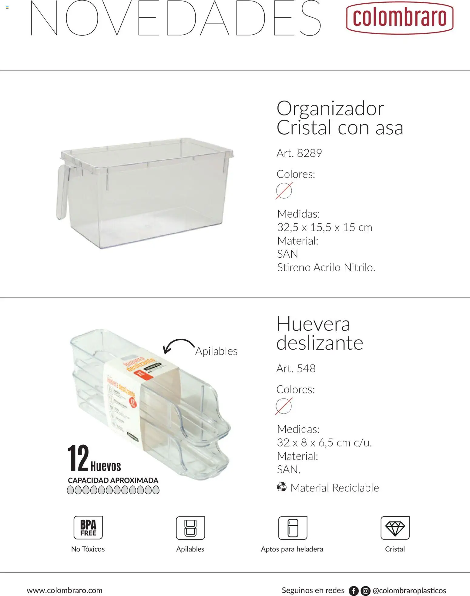 Colombraro - Novedades 2026 │ válido desde el 01/09/2026 | Página: 7 | Productos: Organizador, Heladera, Huevos