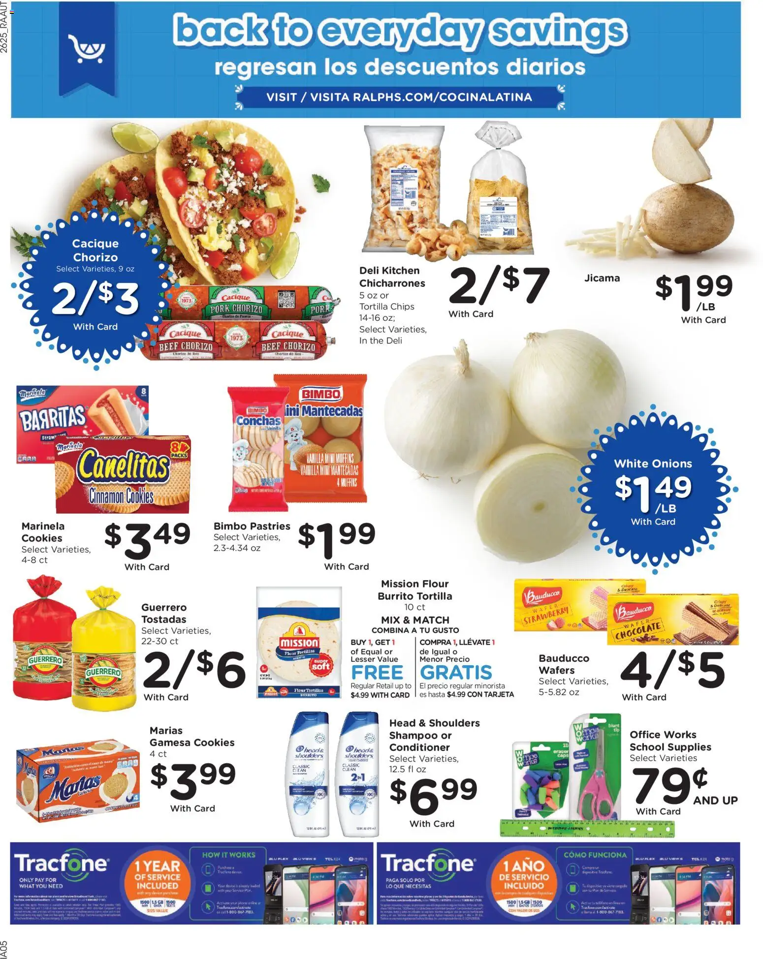 Ralphs Weekly Ad - valid from 07/22/2026 | Page: 13 | Products: Pork, Chips, Cookies, Phone