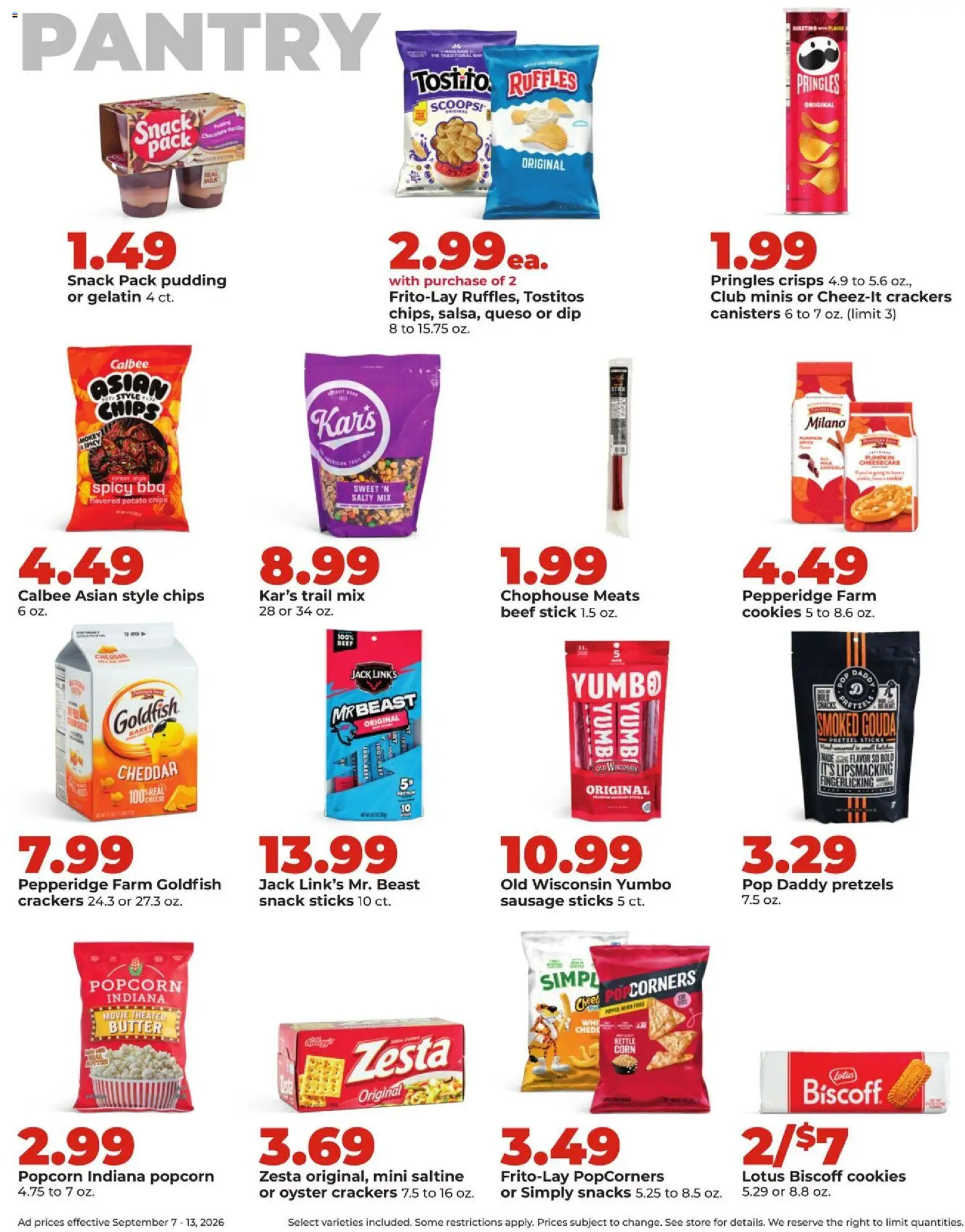 HyVee Weekly Ad - valid from 09/07/2026 | Page: 22 | Products: Butter, Cookies, Sausage, Pudding