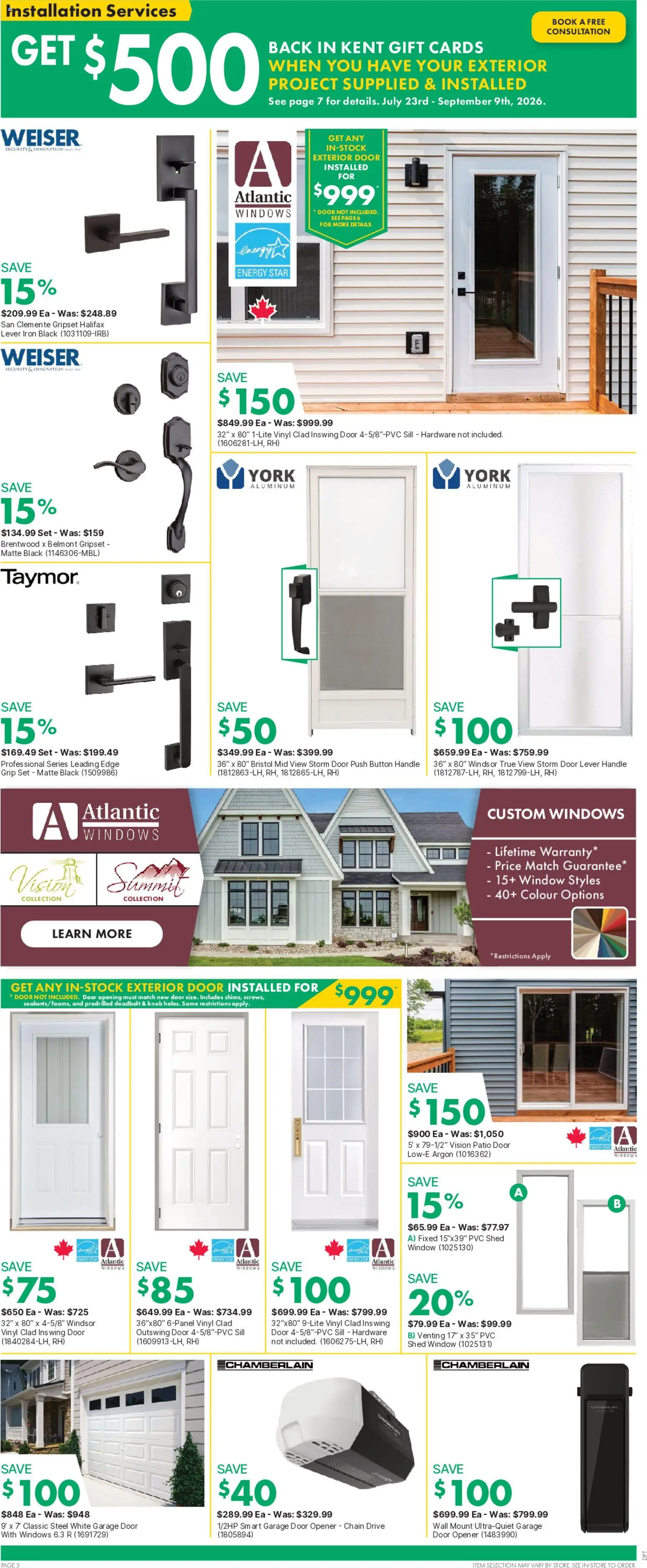 Kent flyer valid from Aug 27, 2026 | Page: 4 | Products: Iron, Door