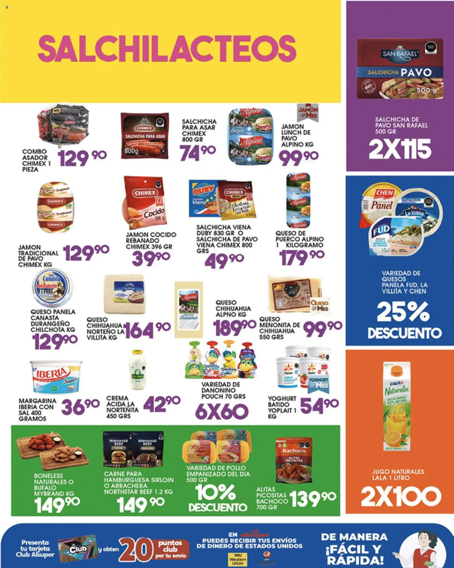 Nuevas ofertas de Alsuper válidas en toda la República Mexicana desde el 05.06.2026. ¡Encuentra las mejores ofertas en Alsuper folleto Saltillo! | Página: 3 | Productos: Jamón cocido, Sal, Salchicha, Margarina
