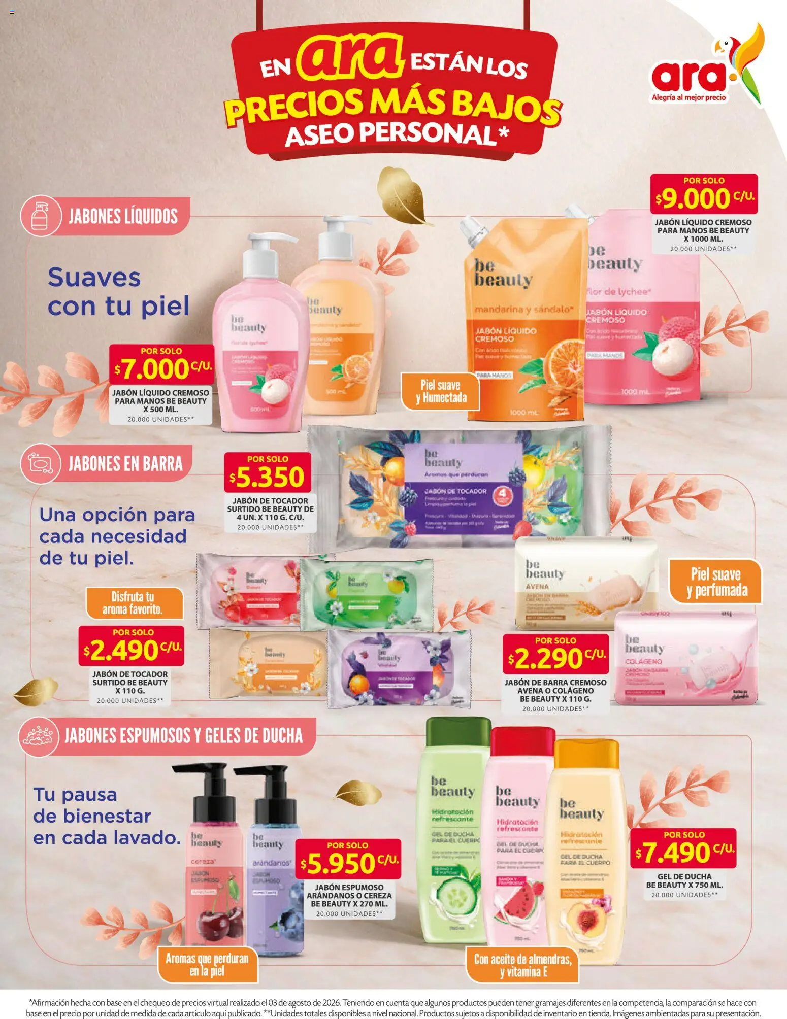 Ara revista - valida desde el 13/08/2026 | Página: 7 | Productos: Avena, Jabón líquido, Gel de ducha, Aceite
