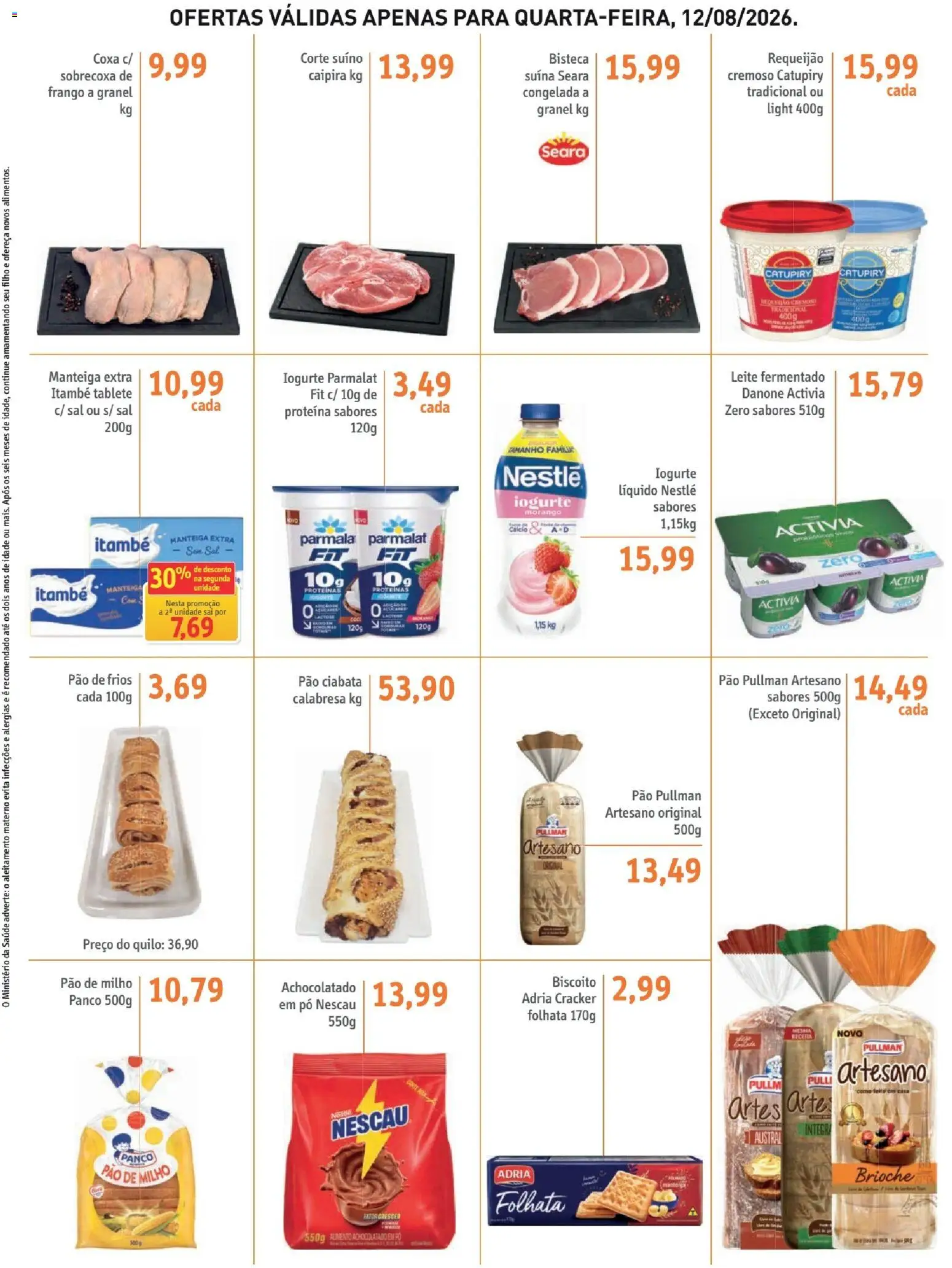 Sonda Folheto - válido de 12/08/2026 | Página: 2 | Produtos: Brioche, Achocolatado, Requeijão, Leite fermentado