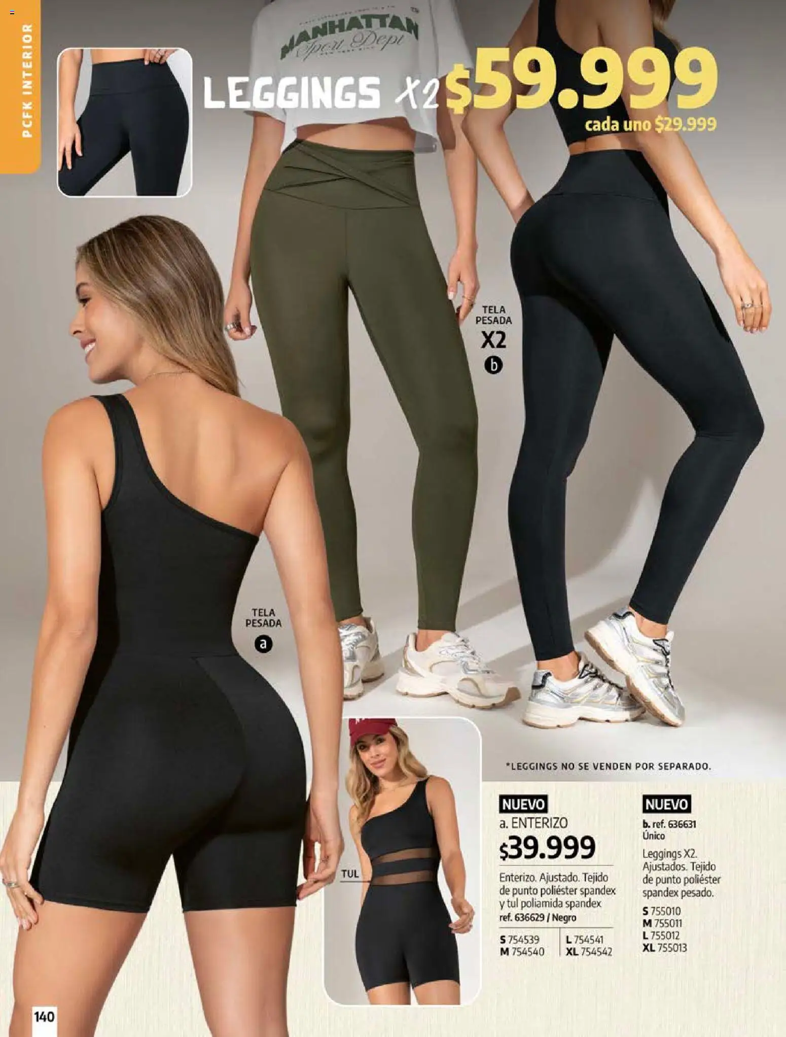 Pacifika revista - valida desde el 18/10/2026 | Página: 140 | Productos: Leggings, Enterizo